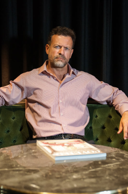 Camisa de homem com risca - Bordeaux