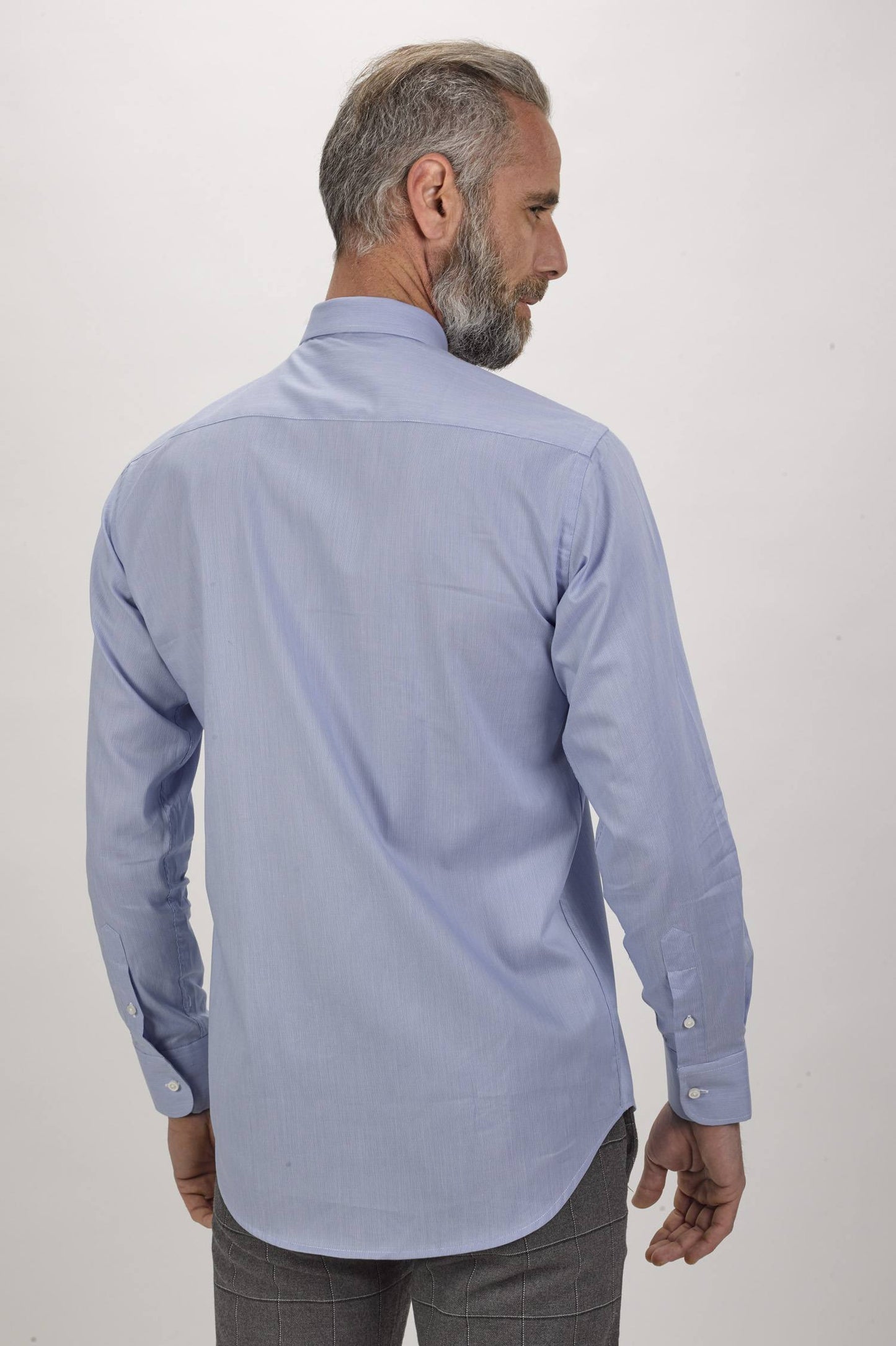 Camisa de homem com risca - Azul