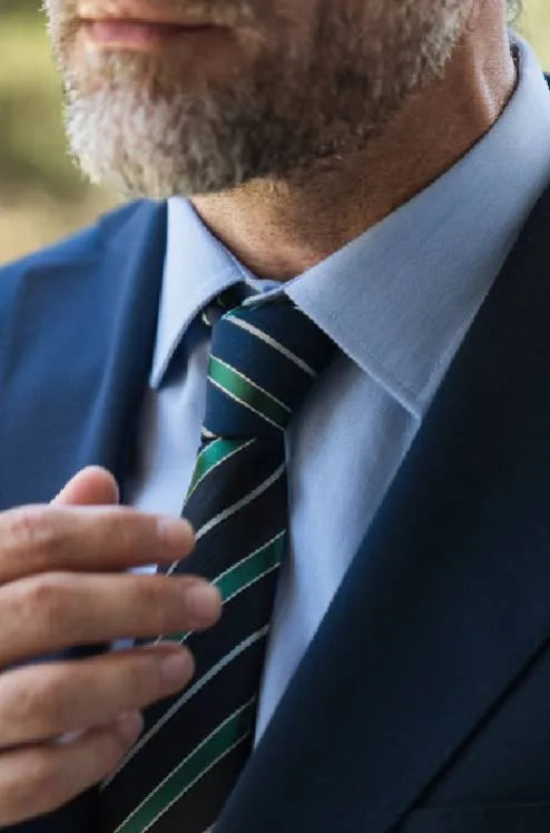 Camisa de homem com risca - Azul