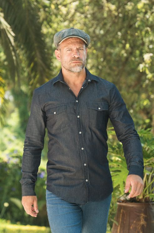 Camisa de ganga - Azul