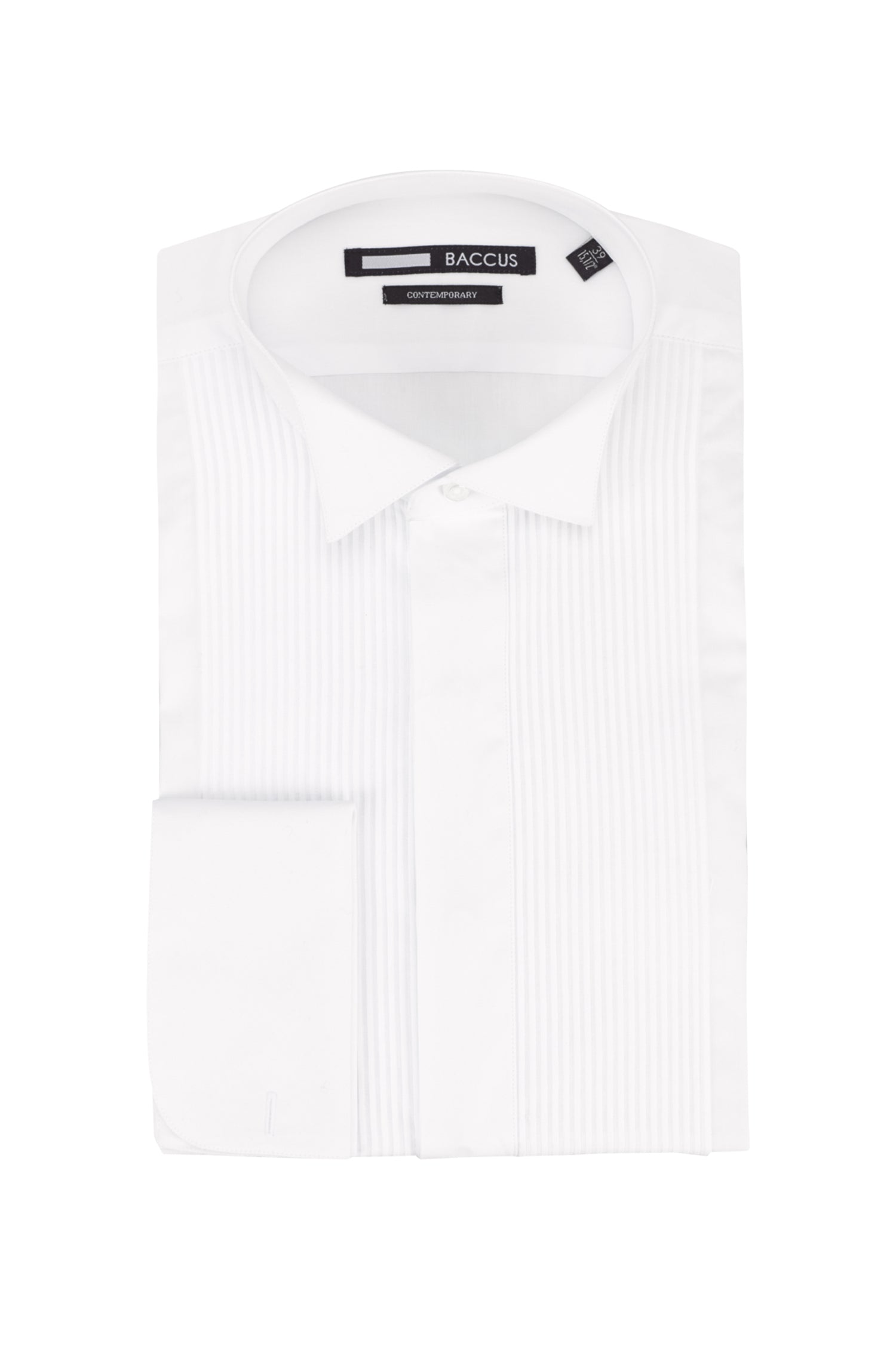 Camisa cerimónia plissada - Branco