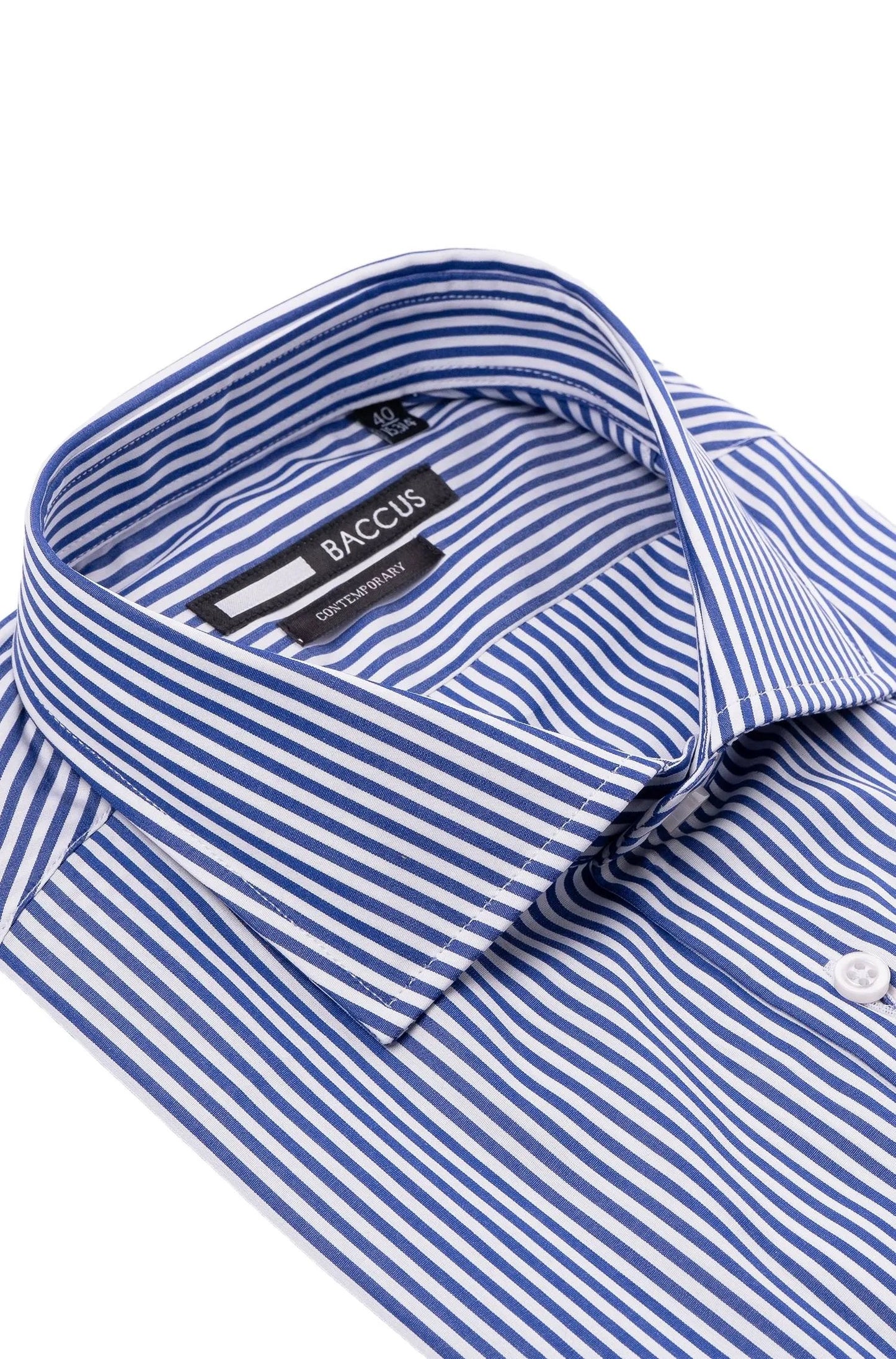 Camisa de homem com risca - Marinho