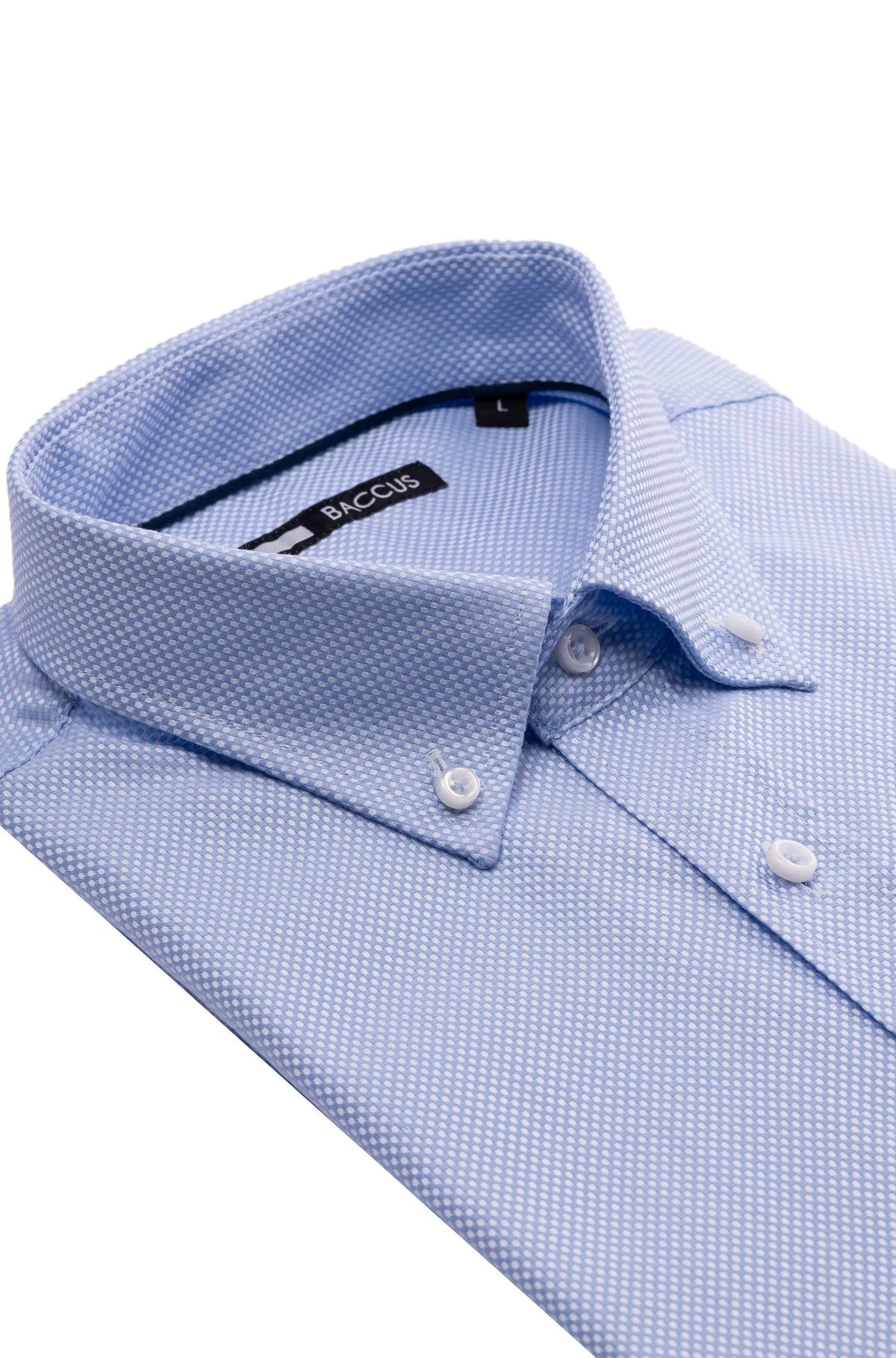 Micro-patterned shirt - Blue