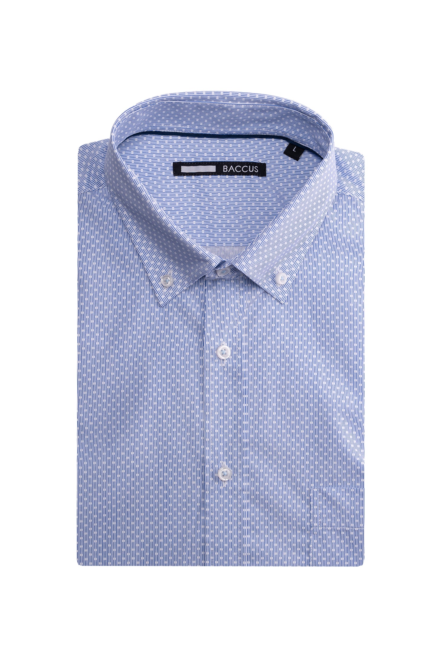 Camisa com microdesenhos - Azul