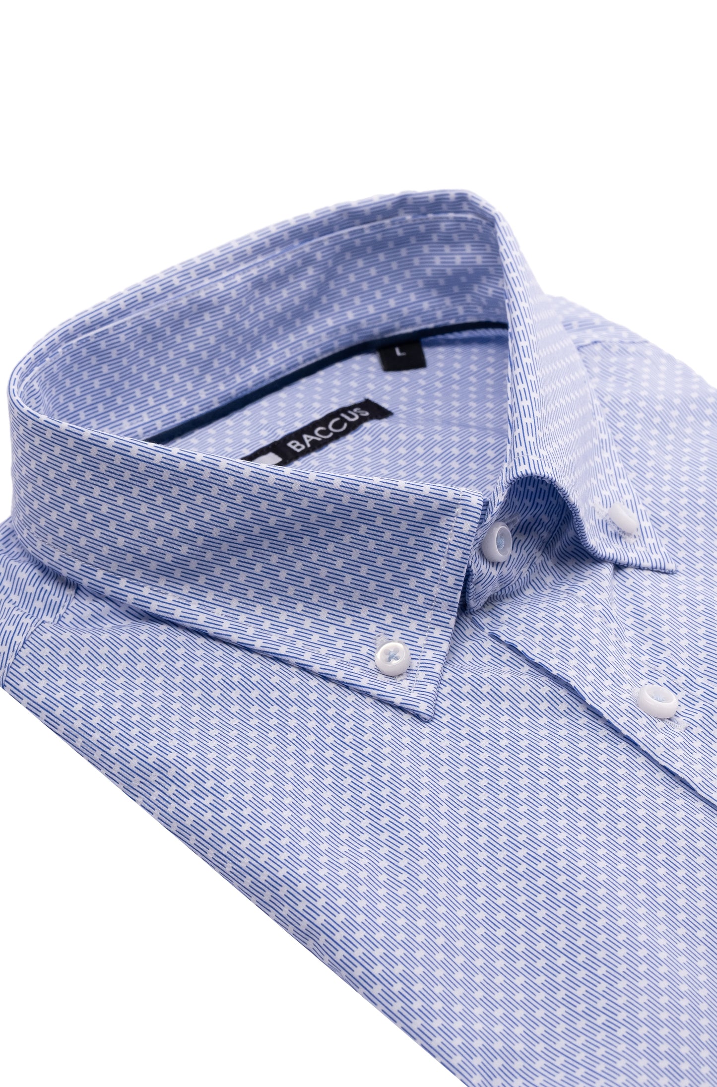 Camisa com microdesenhos - Azul