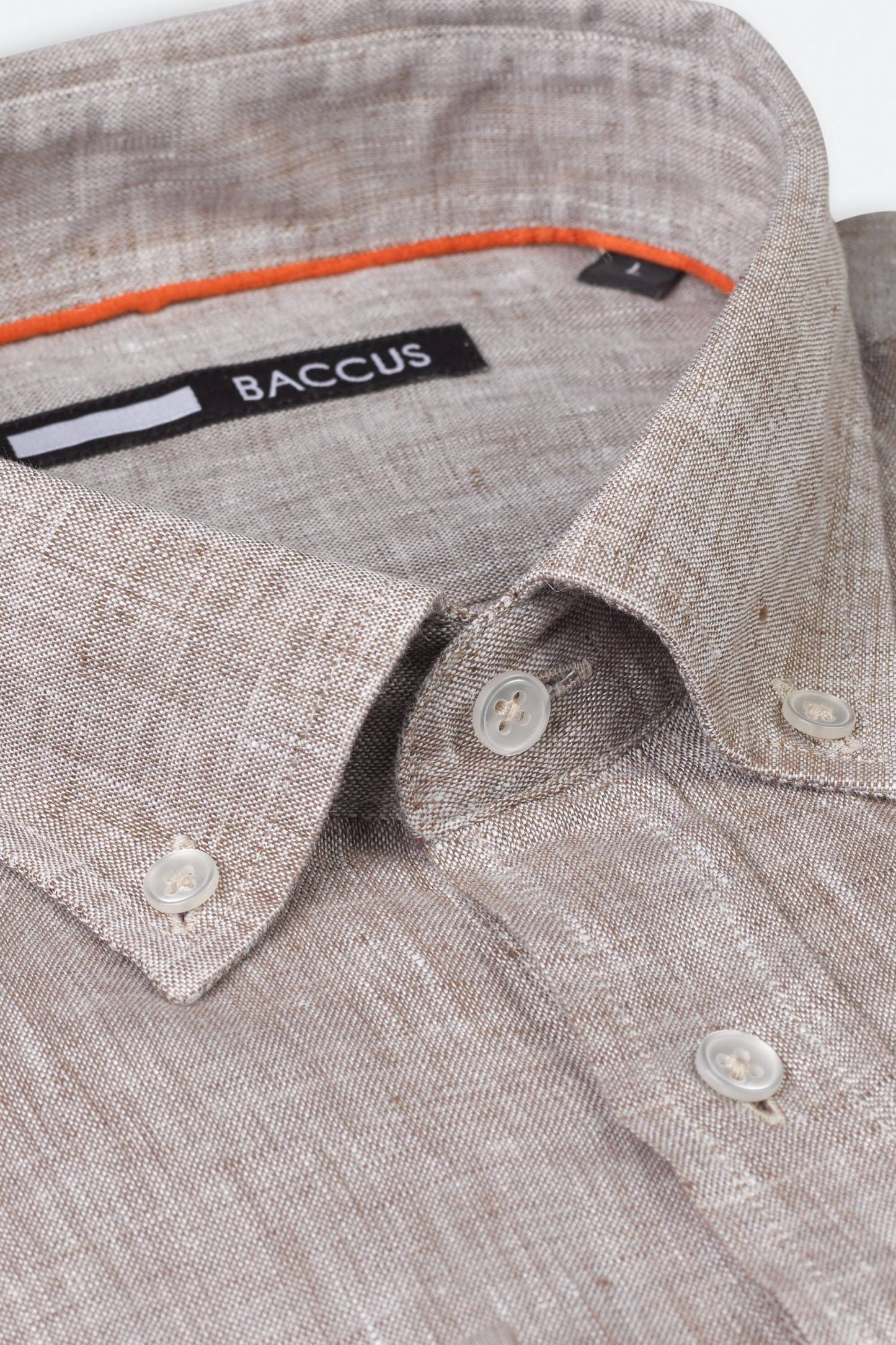 Camisa lisa para homem - Castanho