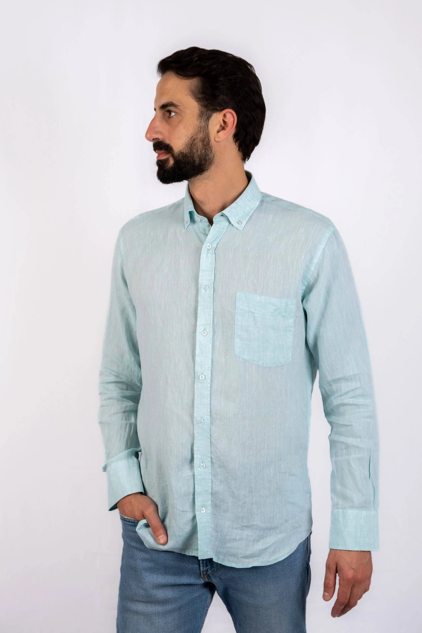 Men's Plain Shirt - Green