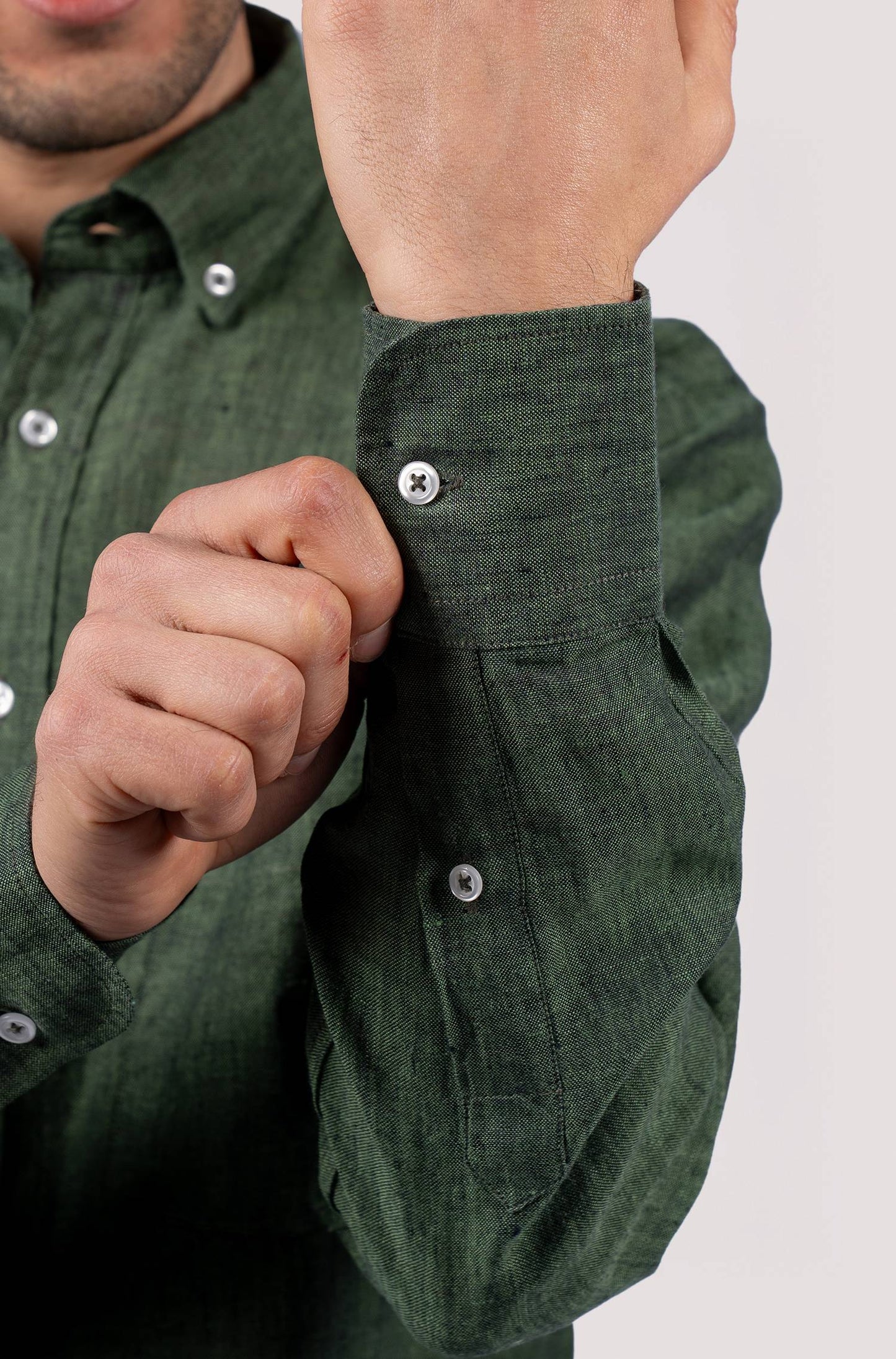 Camisa lisa para homem - Verde
