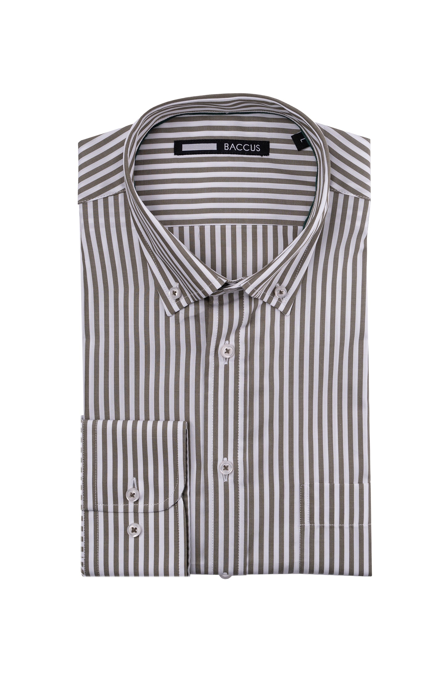 Camisa de homem com risca - Verde
