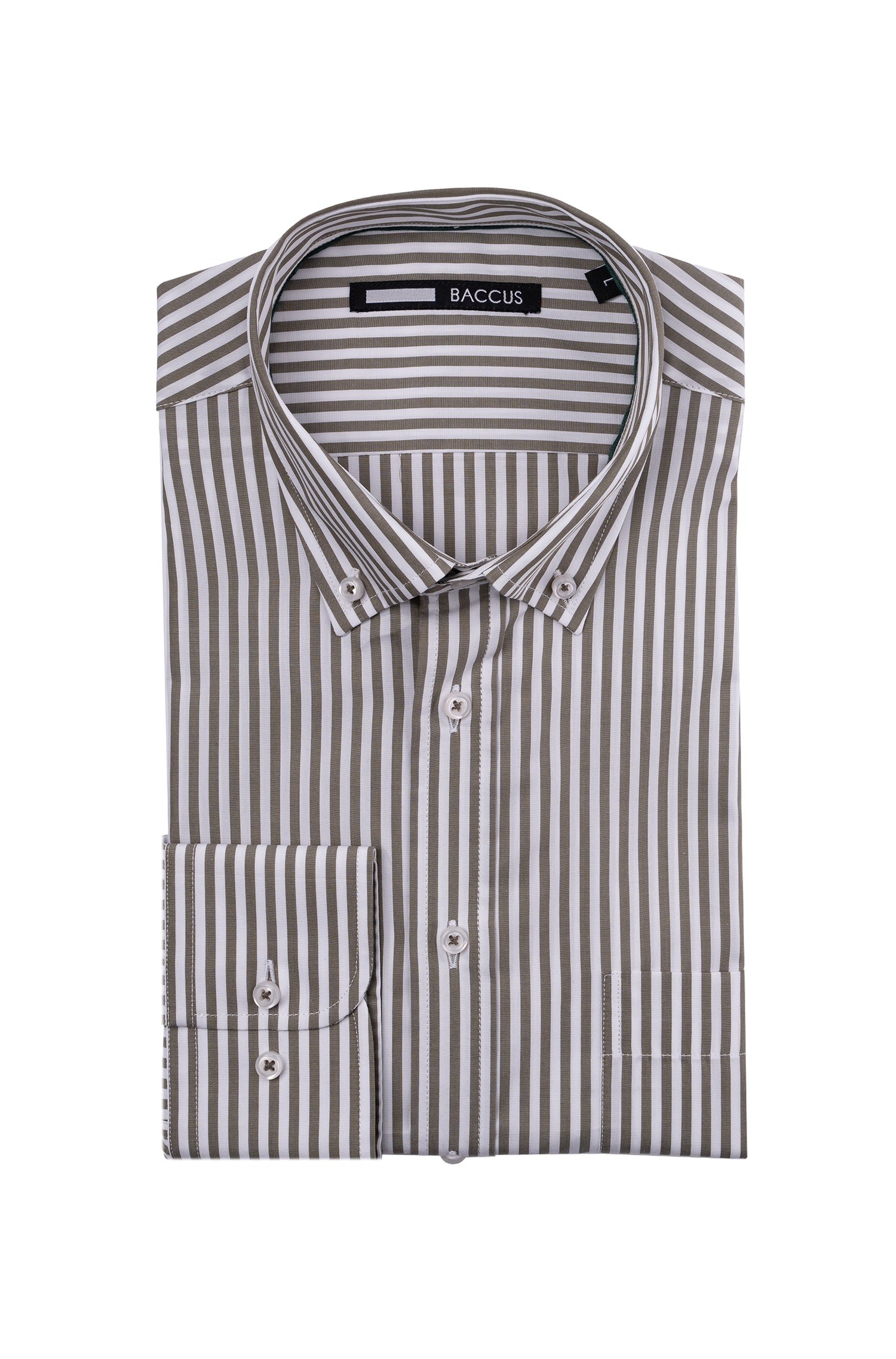 Camisa de homem com risca - Verde