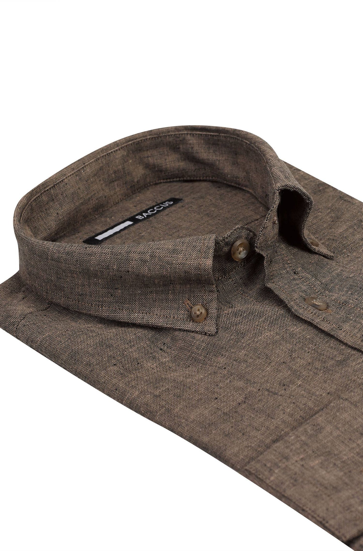 Plain shirt for men - Brown