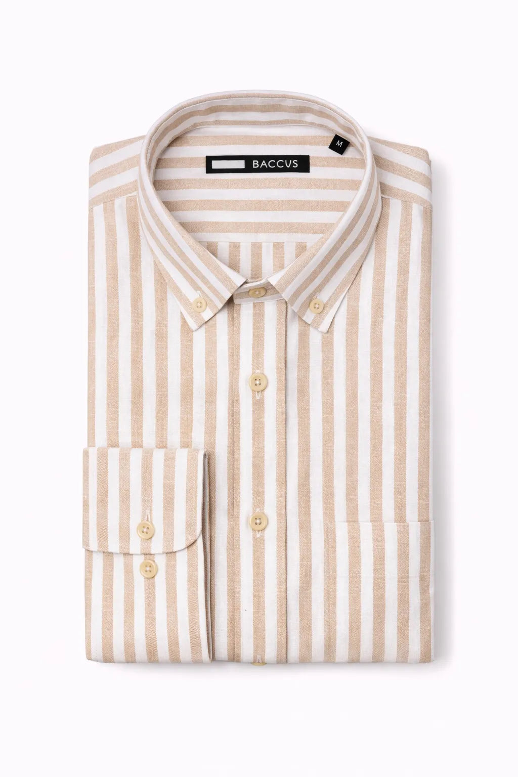 Camisa de linho e algodão - Bege