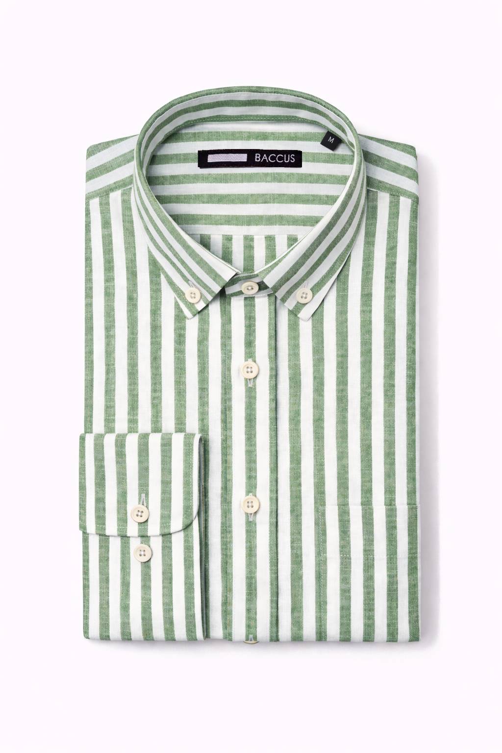 Linen and cotton shirt - Green
