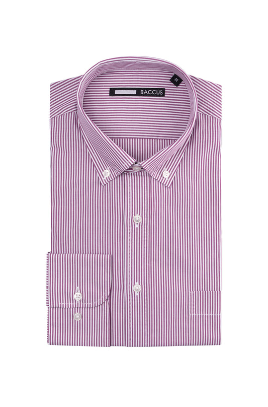 Camisa de homem com risca - Roxo