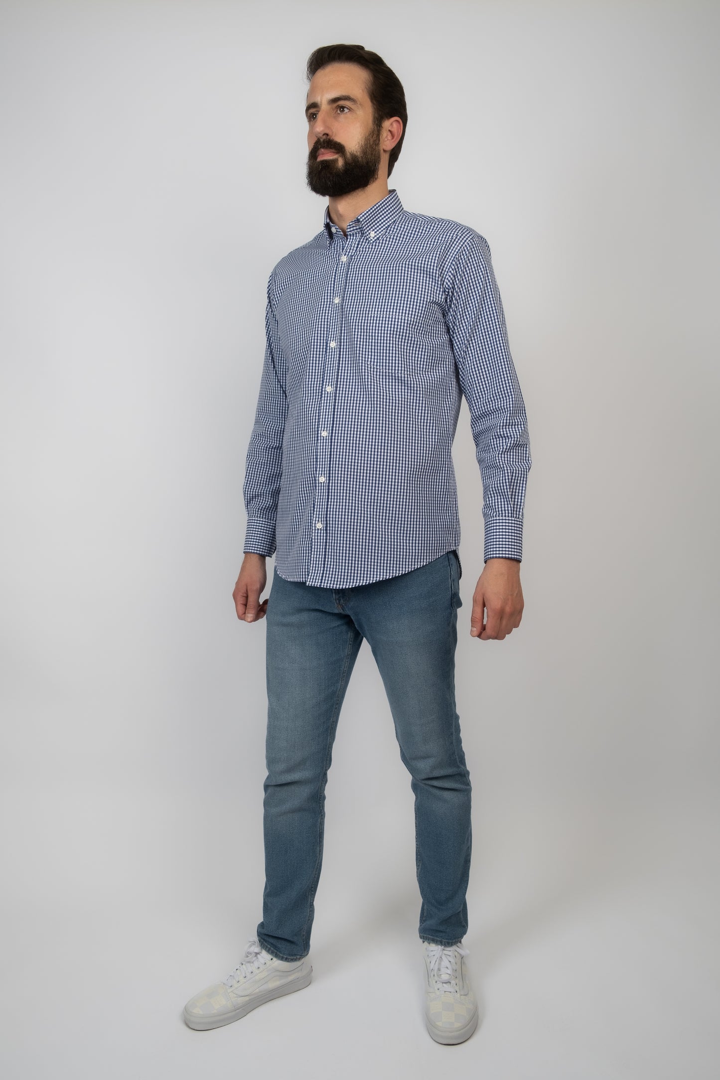 Checkered pattern shirt - Blue