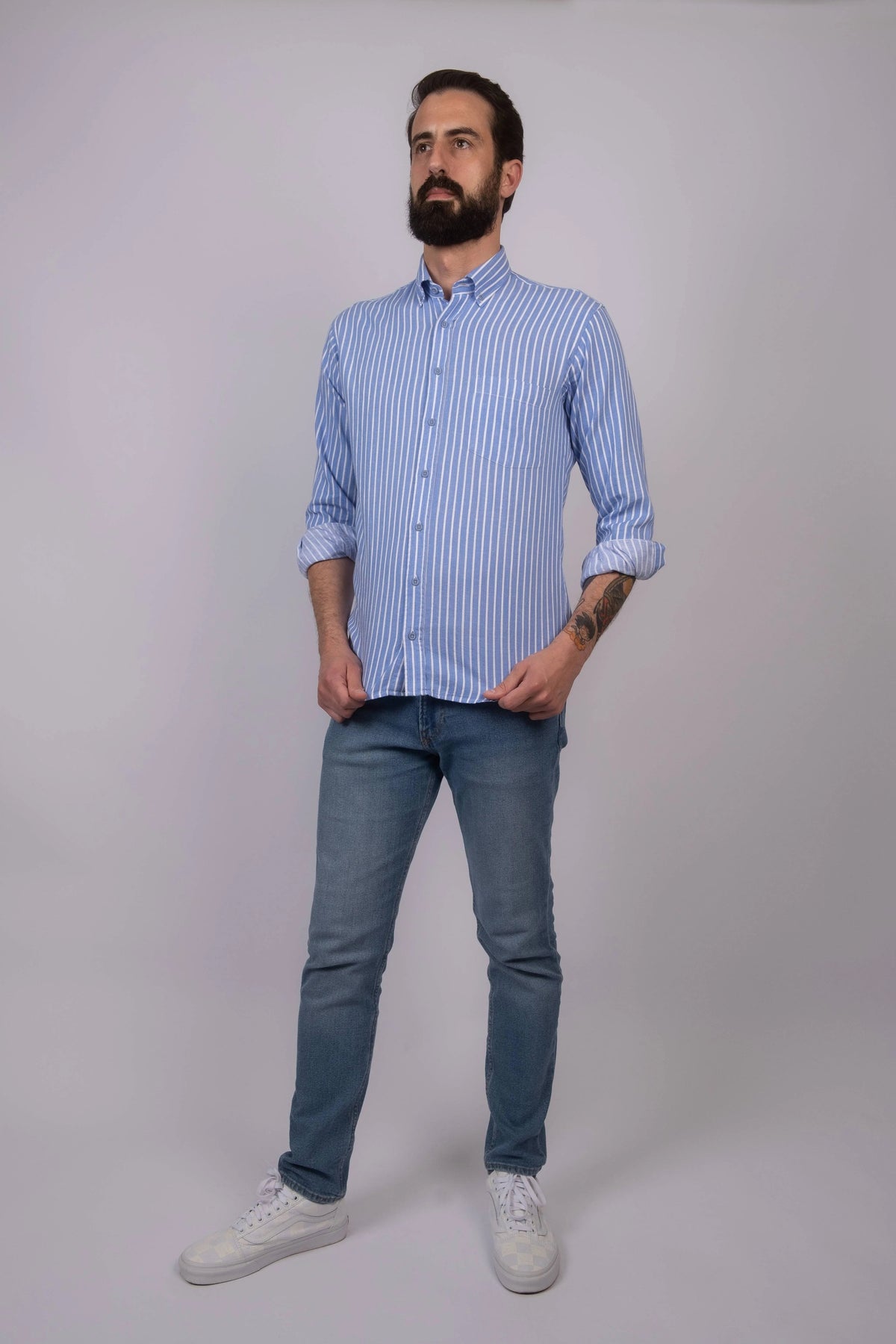 Men's striped shirt - Blue