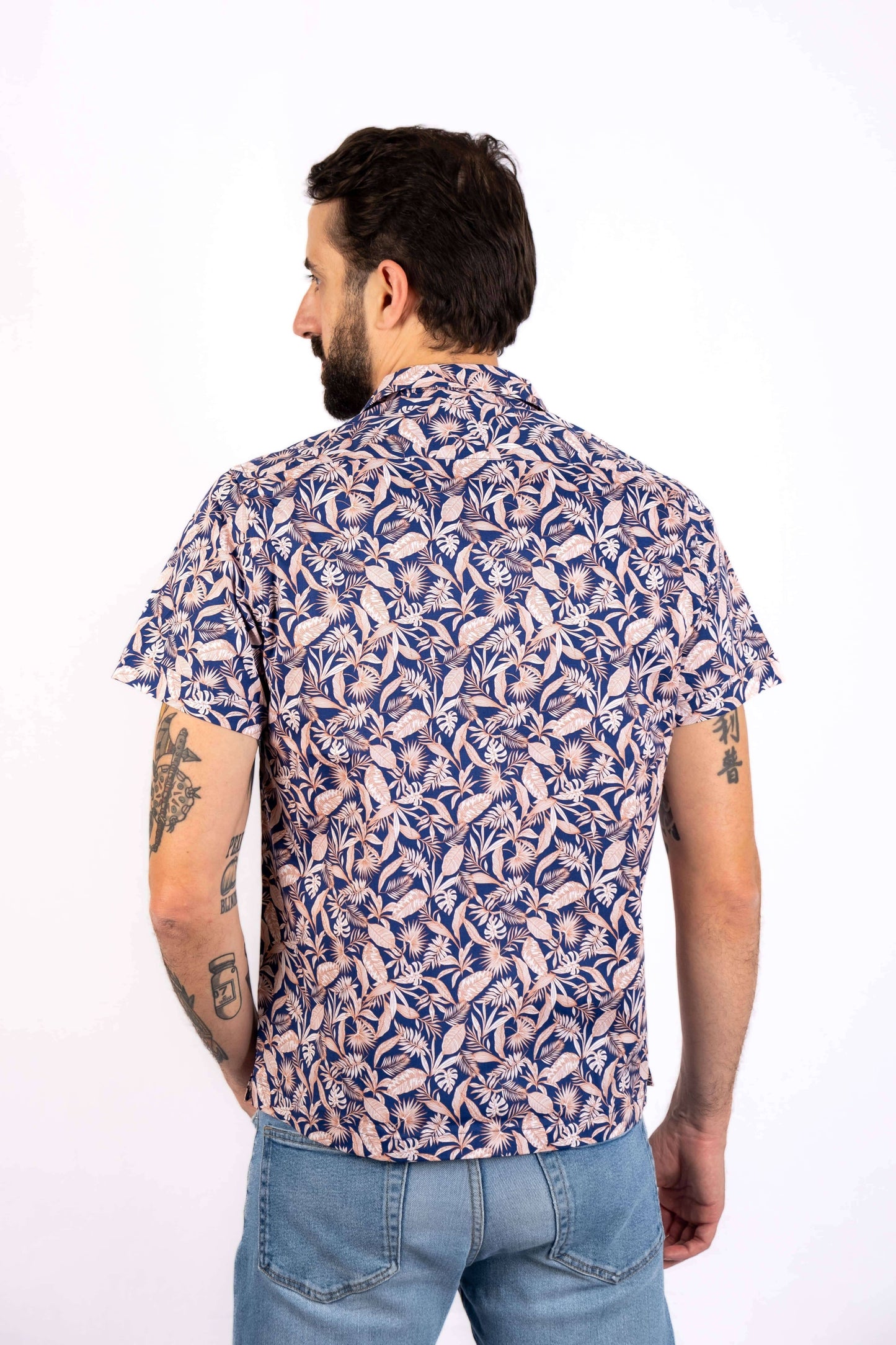 Camisa havaiana Baccus - Azul