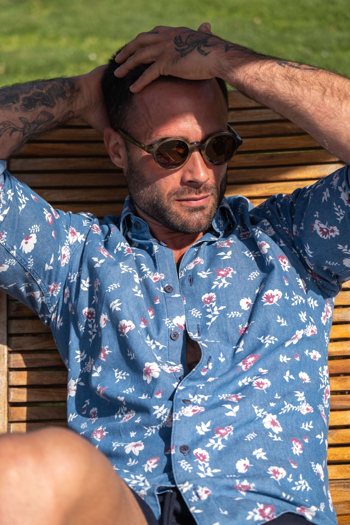 Camisa de ganga - Marinho