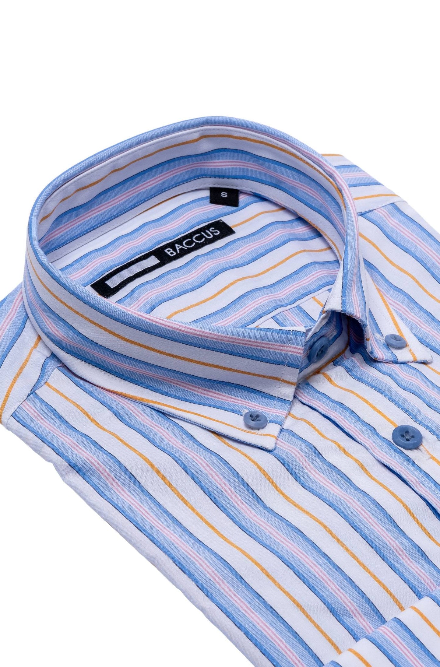 Camisa de homem com risca - Bege
