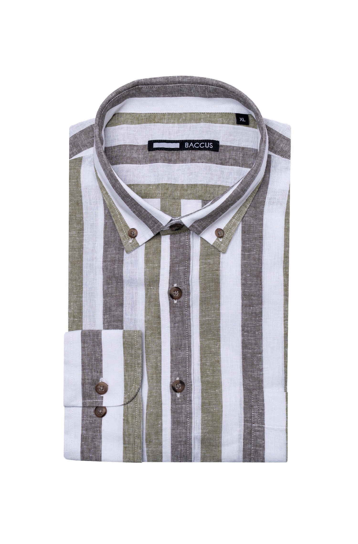Camisa de homem com risca - Verde