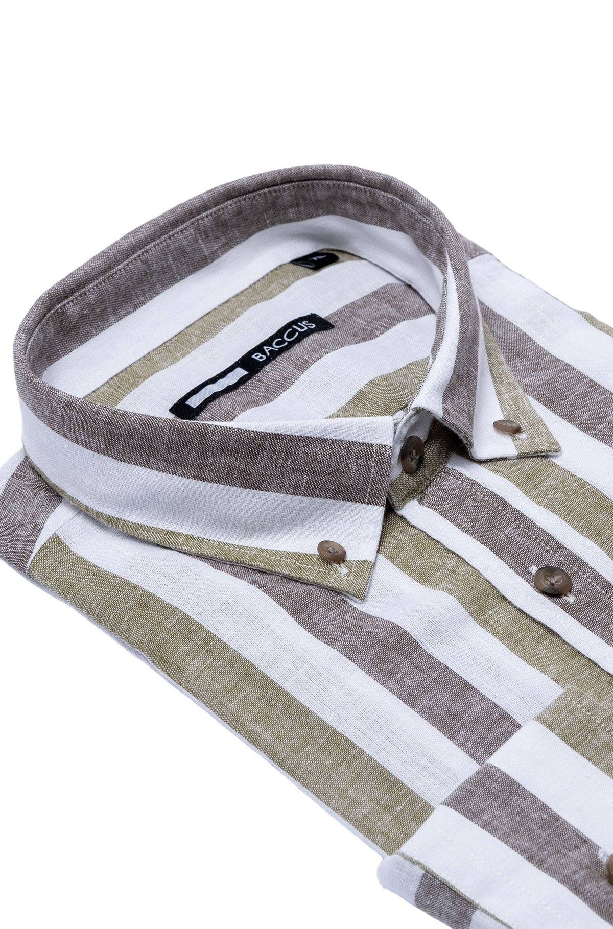 Men's striped shirt - Green