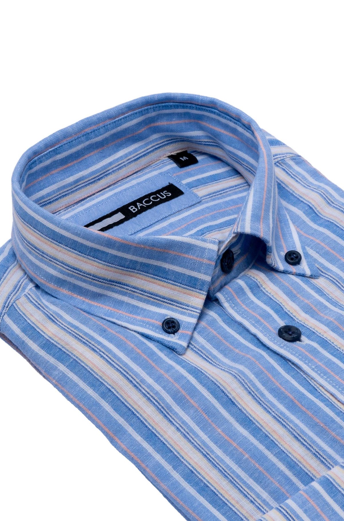 Camisa de homem com risca - Azul