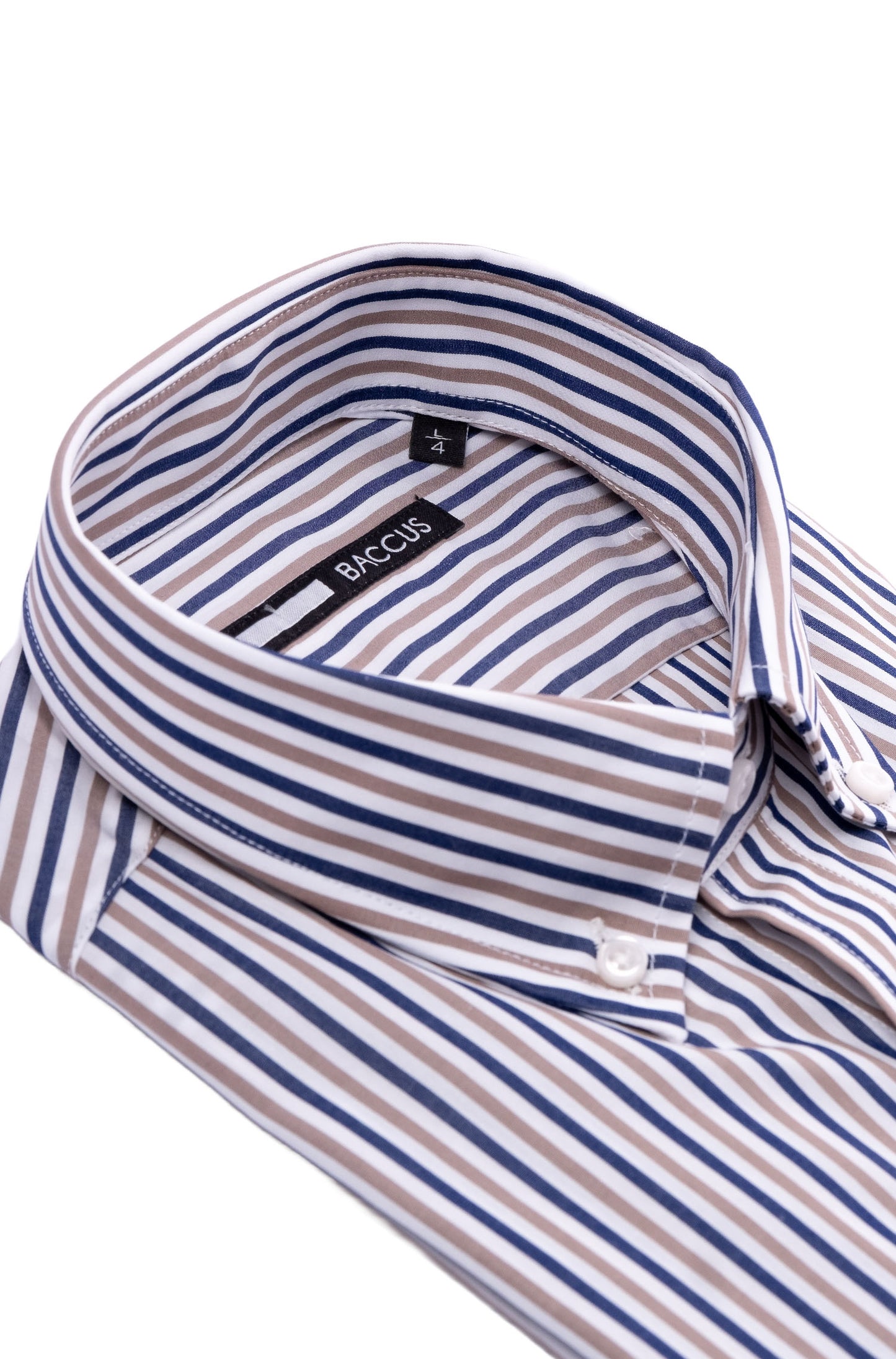 Camisa de homem com risca - Bege