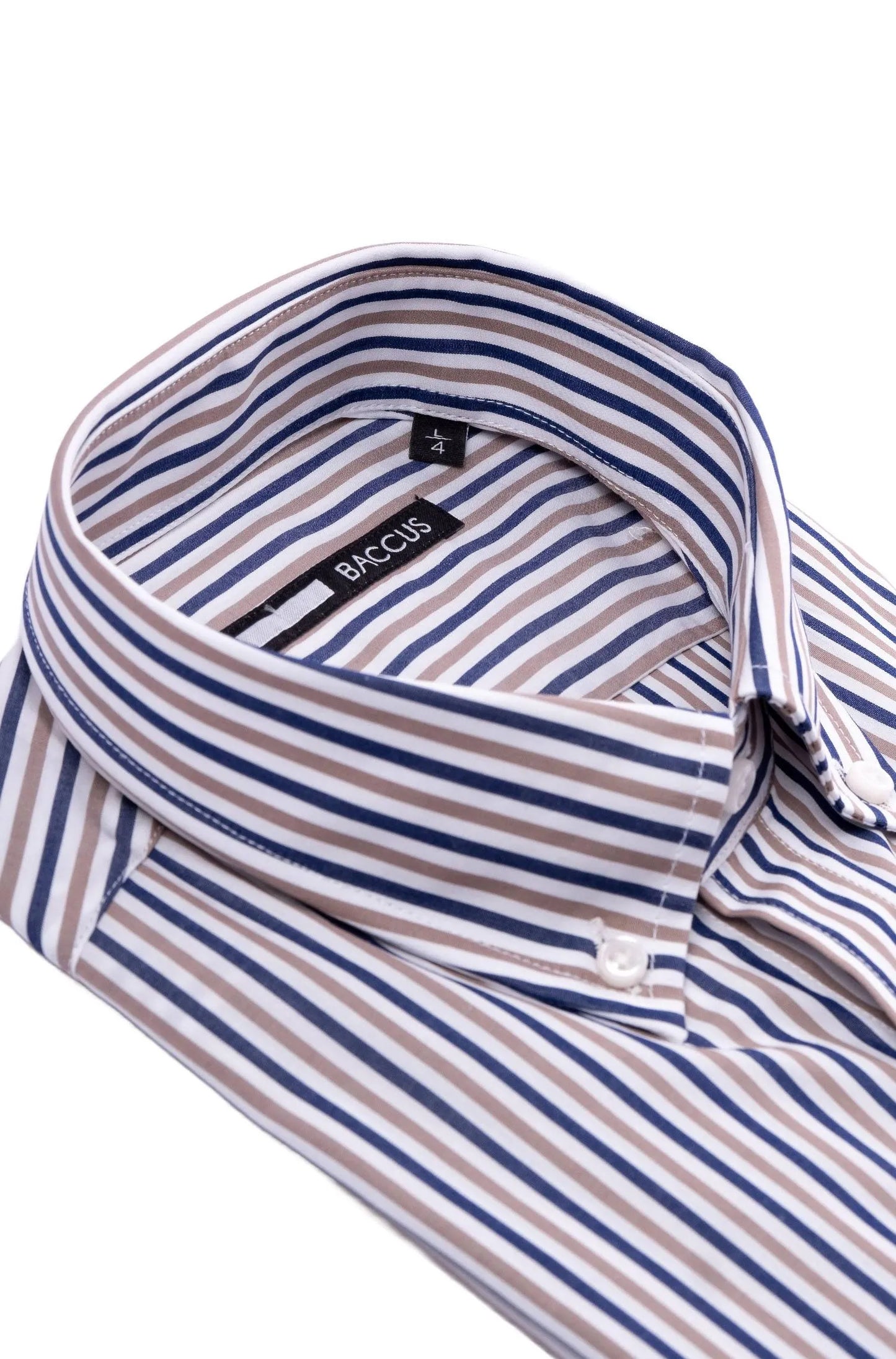 Camisa de homem com risca - Bege