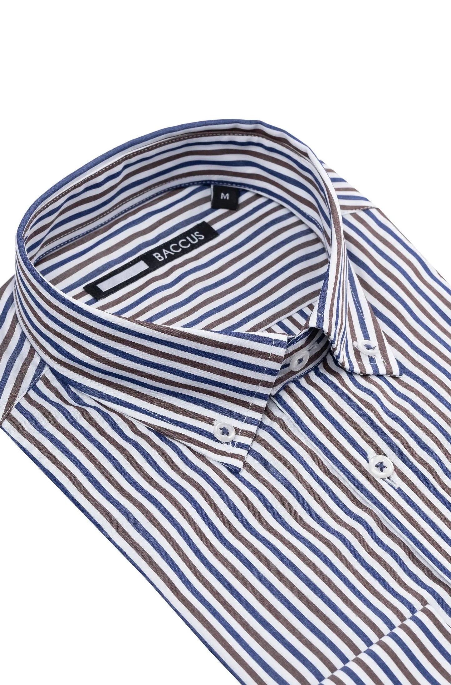 Men's striped shirt - Brown
