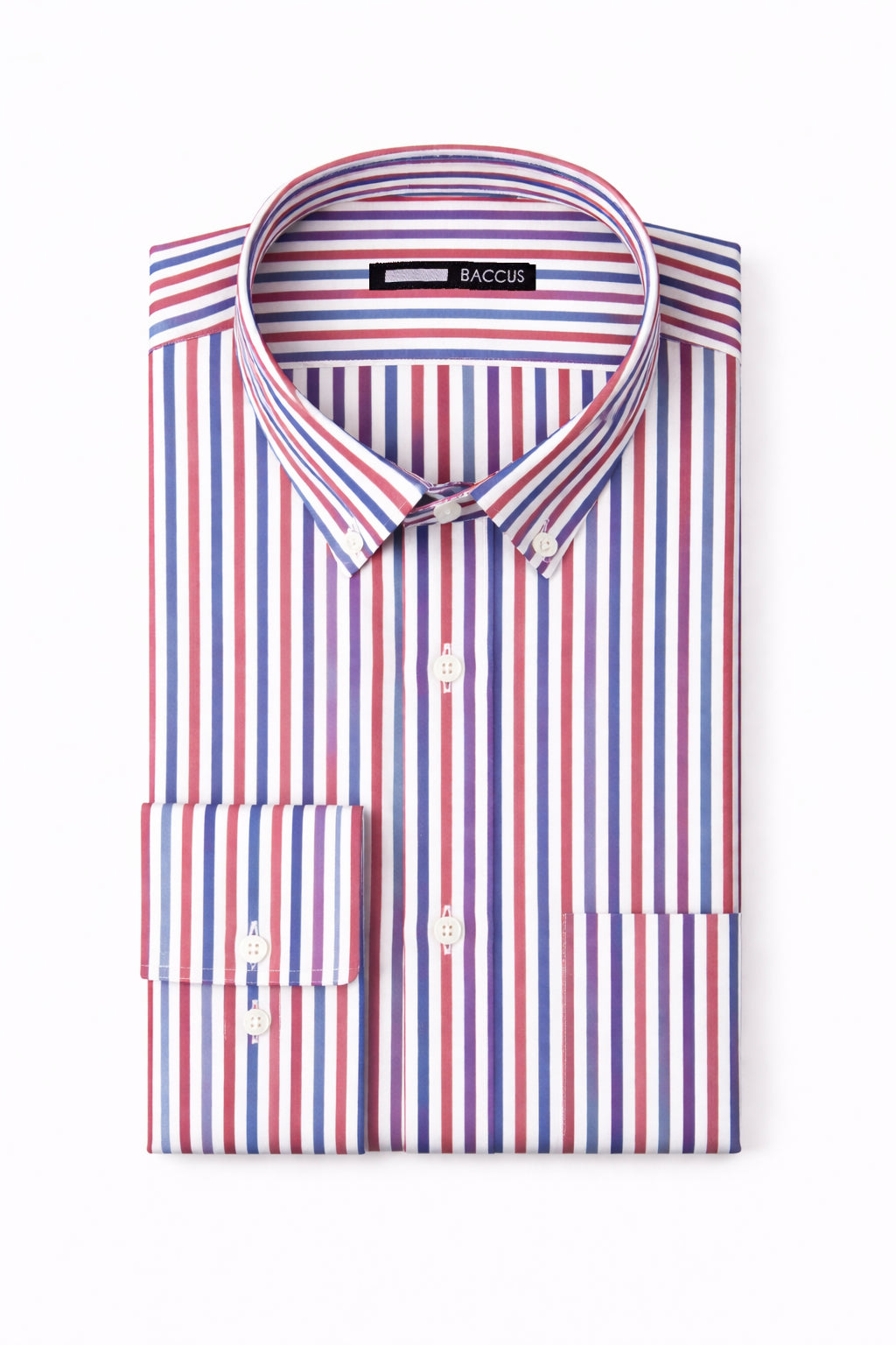 Camisa de homem com risca - Vermelho