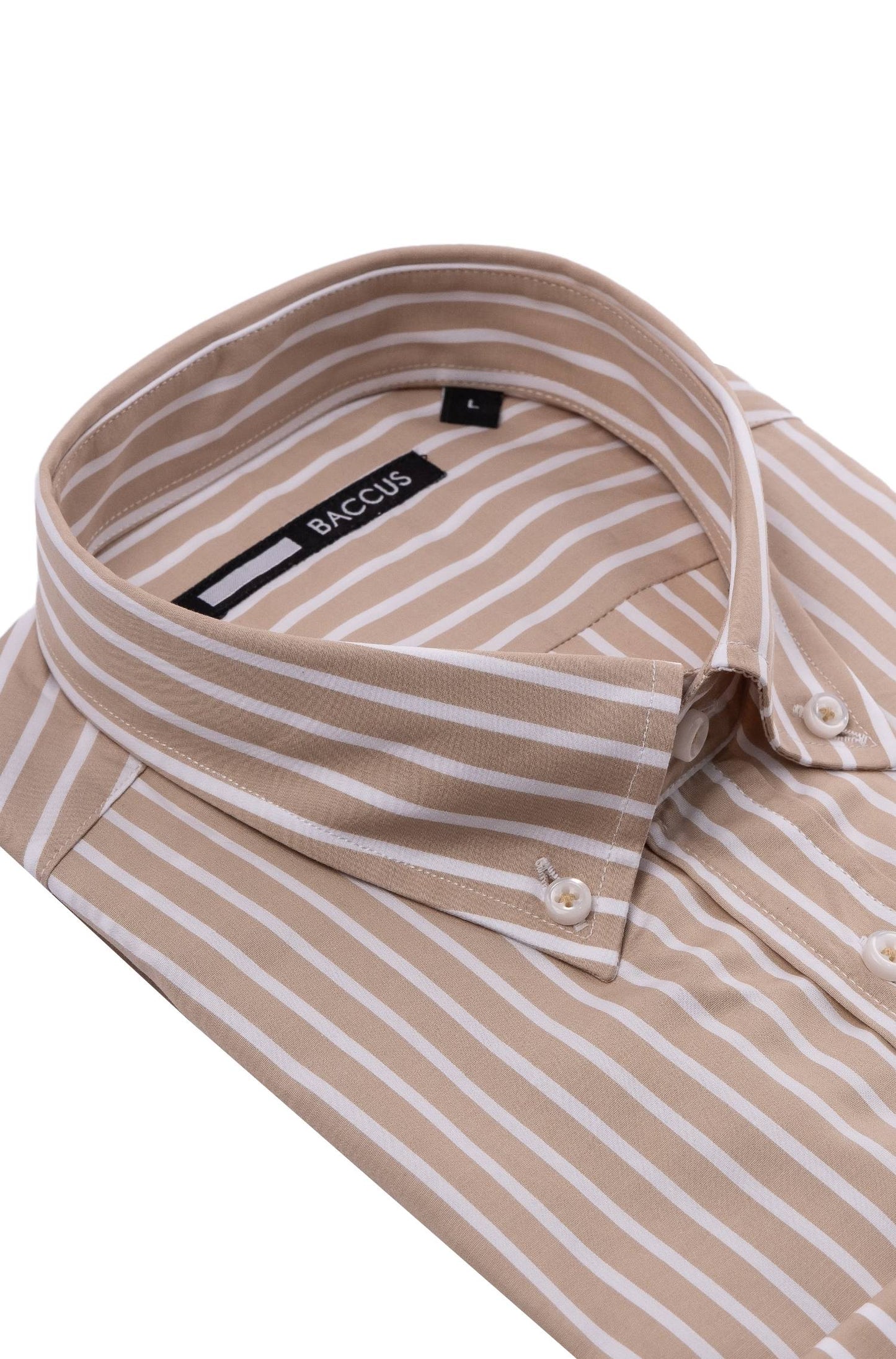Men's striped shirt - Beige
