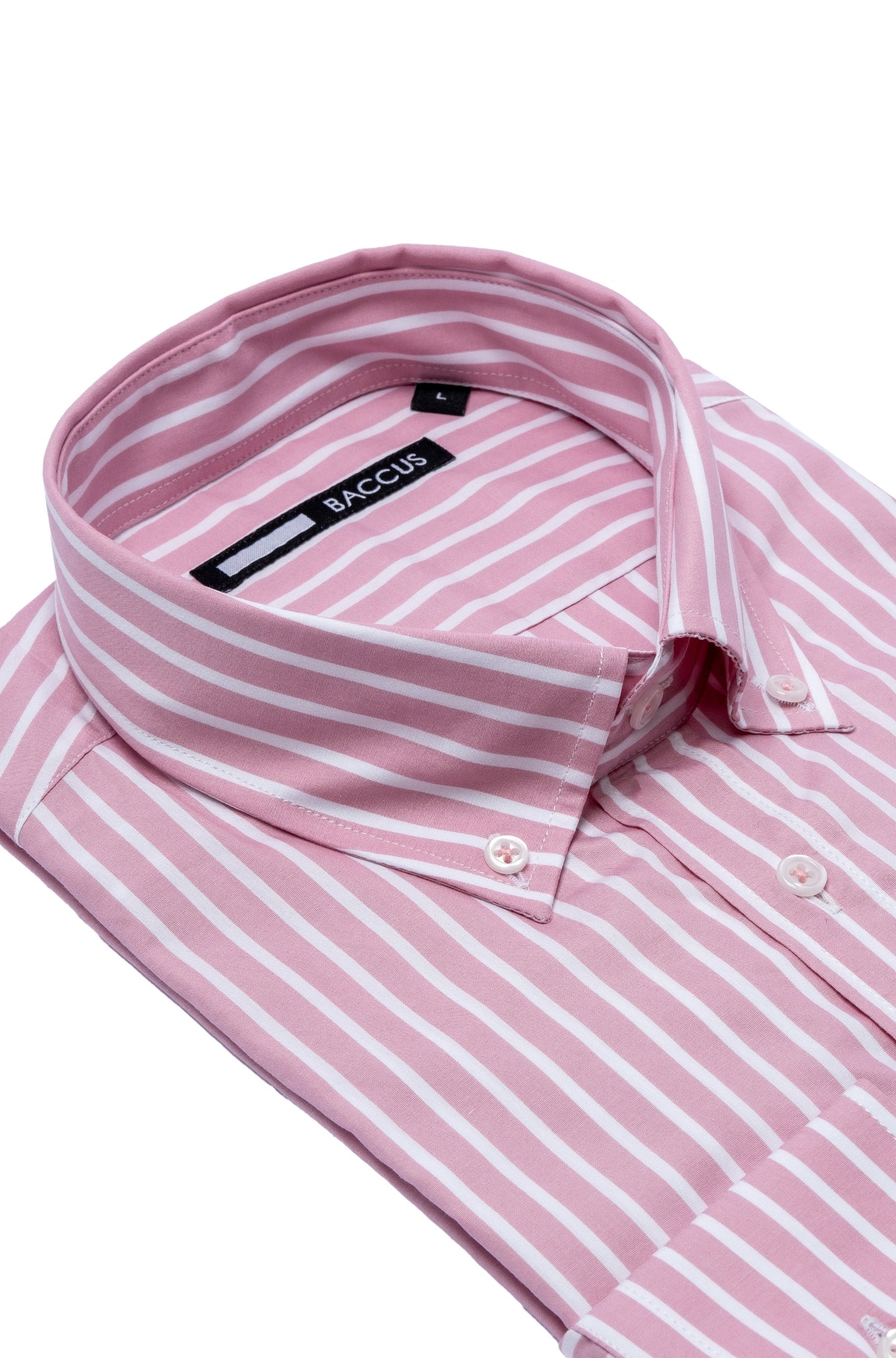 Camisa de homem com risca - Rosa