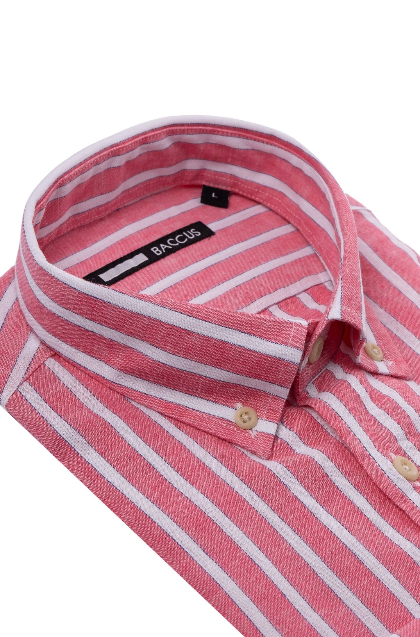Camisa de homem com risca - Vermelho