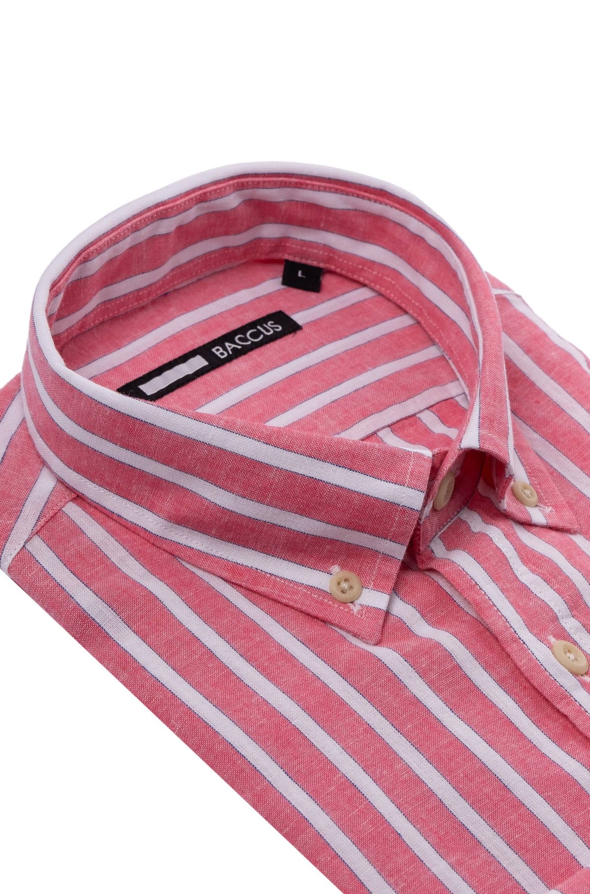 Camisa de homem com risca - Vermelho