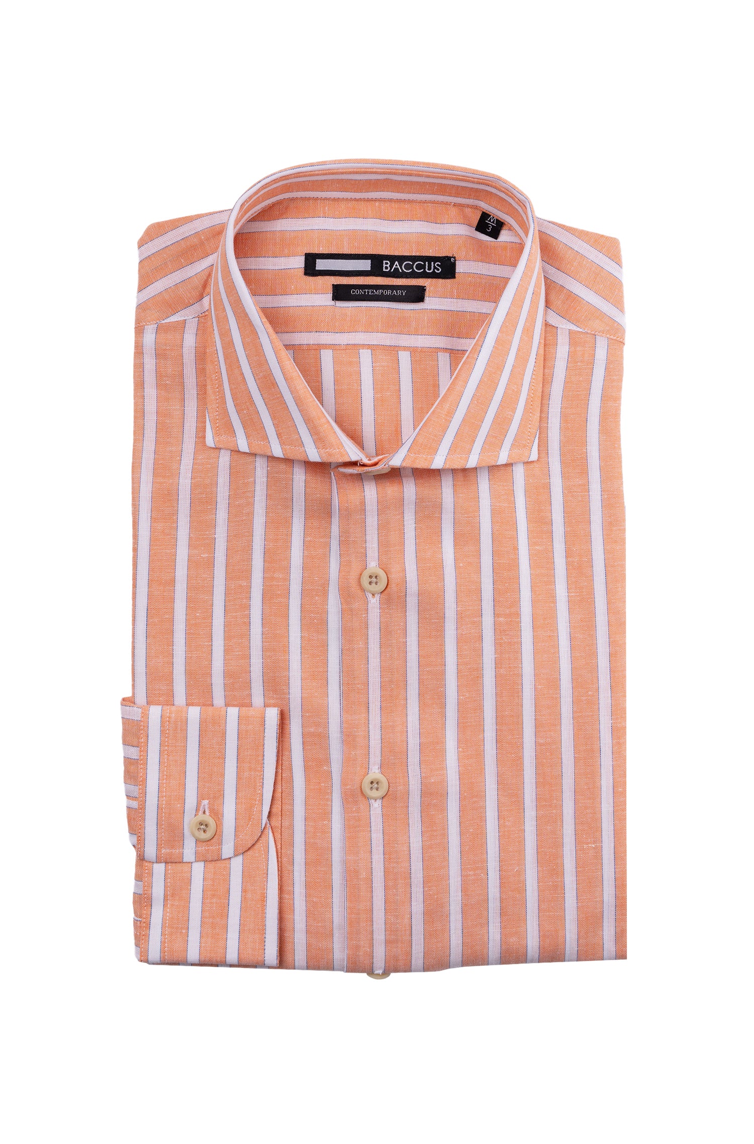 Camisa de homem com risca - Amarelo