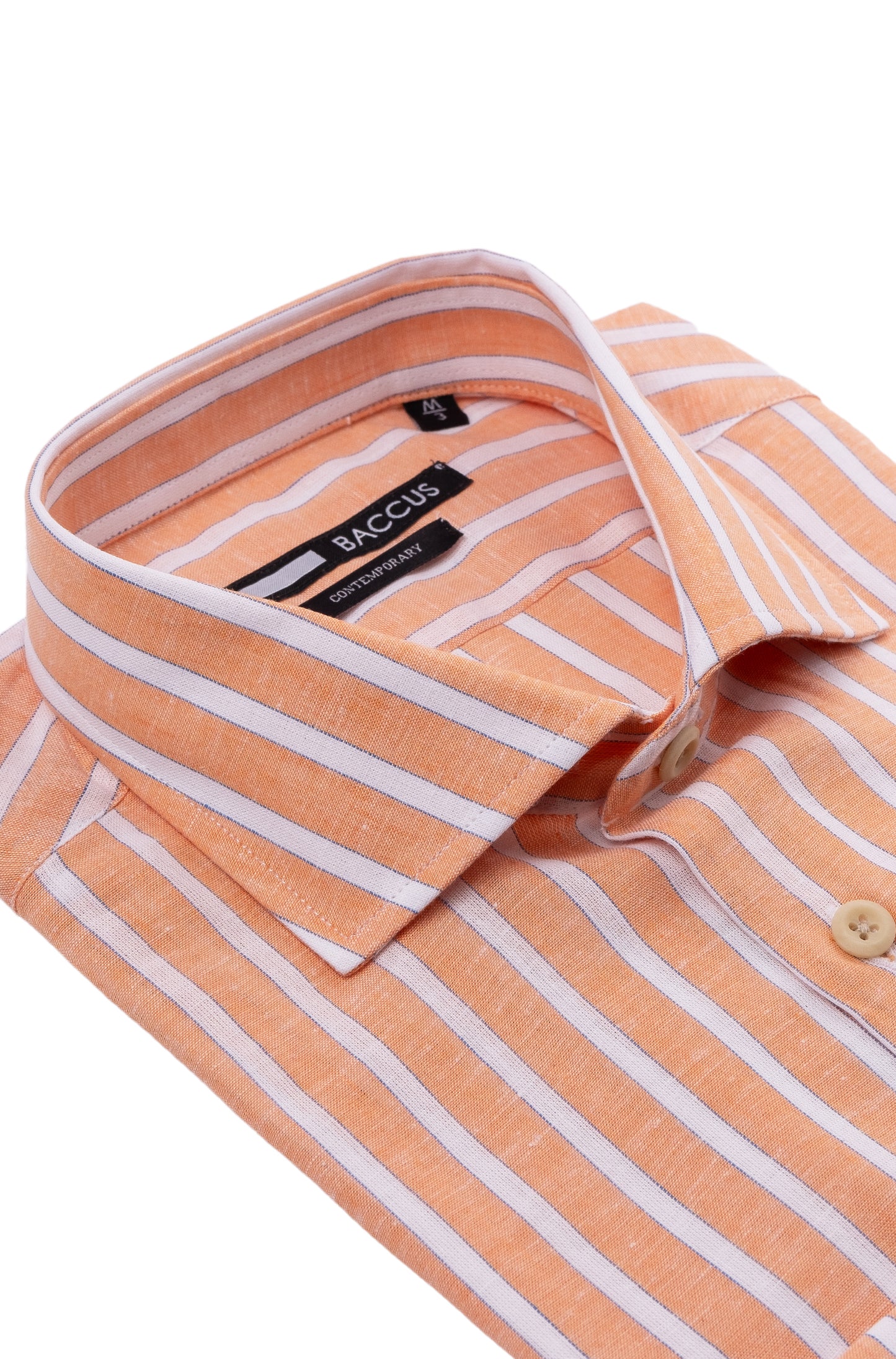 Camisa de homem com risca - Amarelo