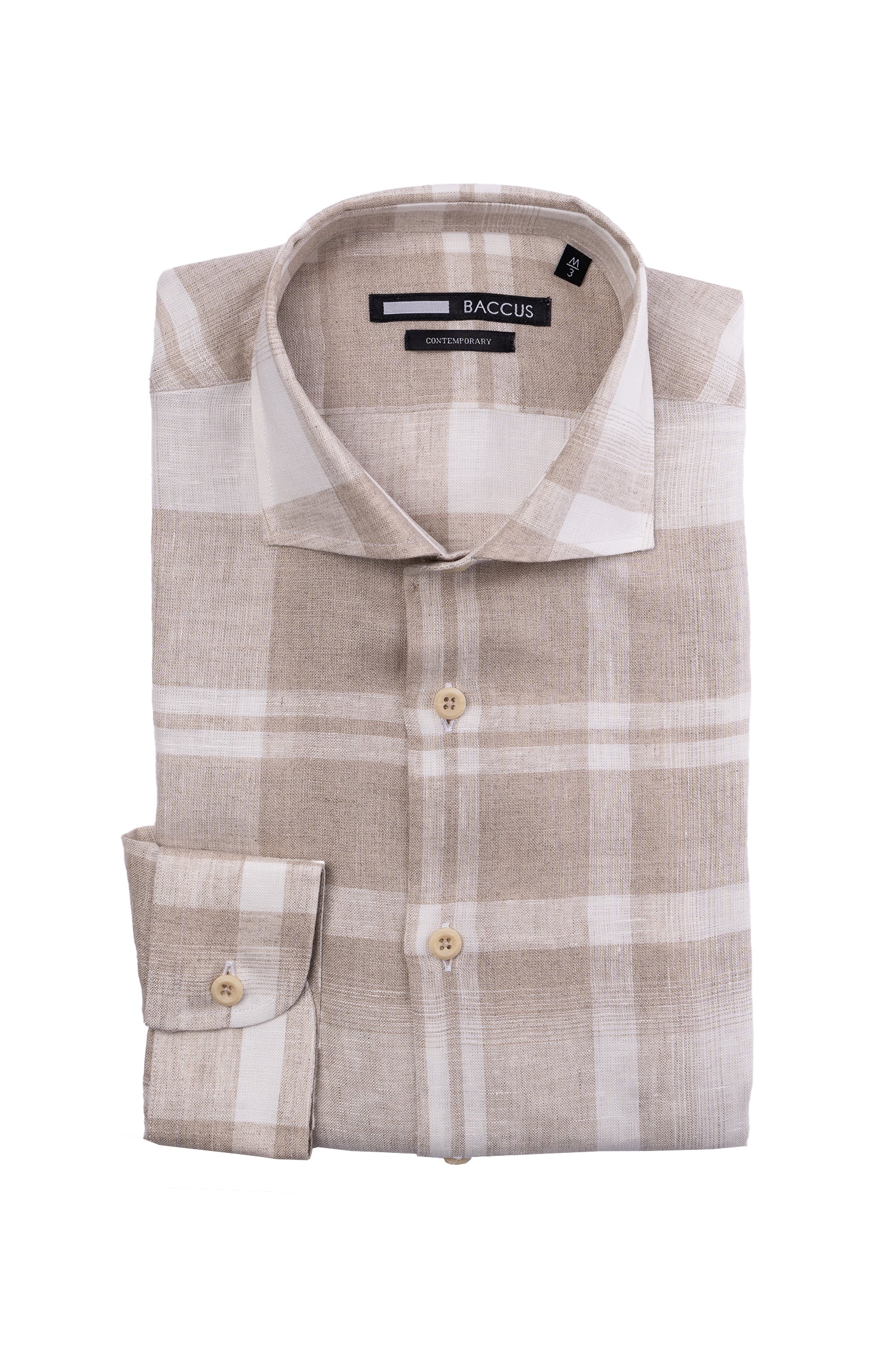 Camisa xadrez masculina - Bege
