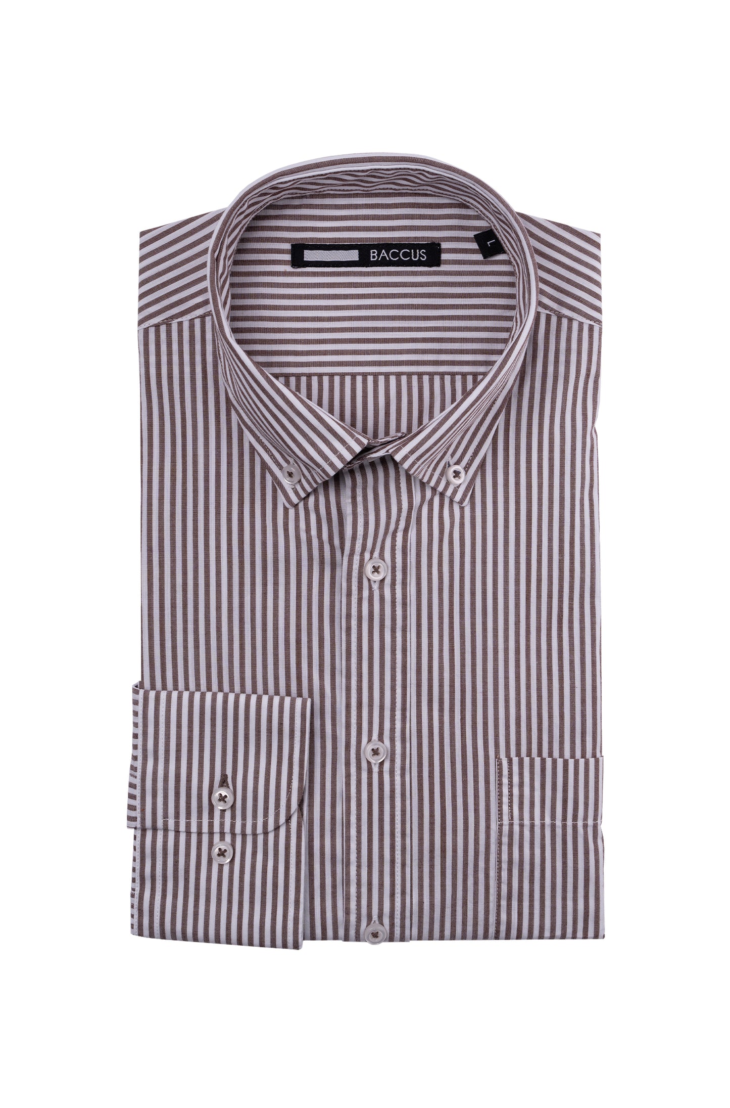 Men's striped shirt - Brown