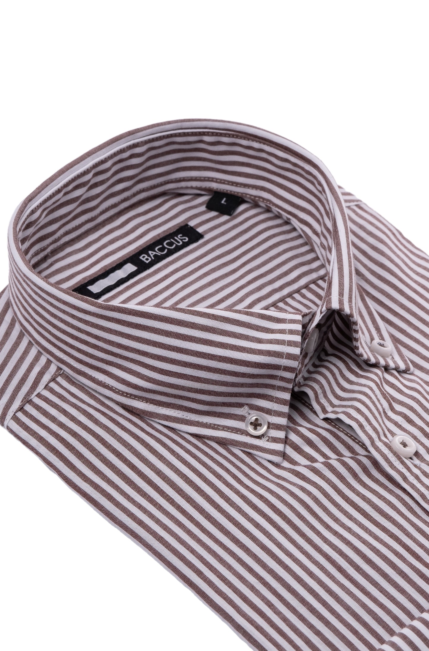 Men's striped shirt - Brown