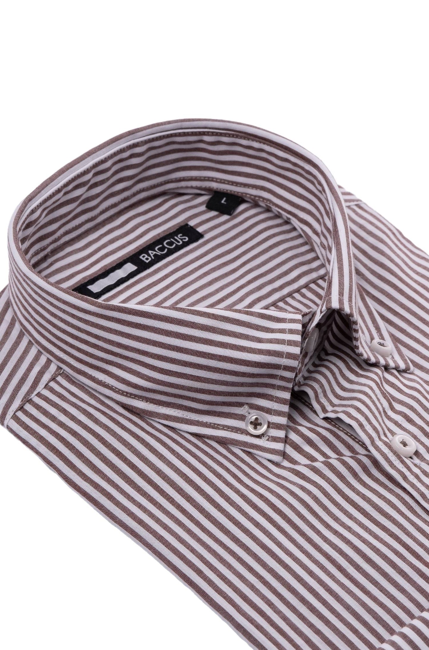 Men's striped shirt - Brown