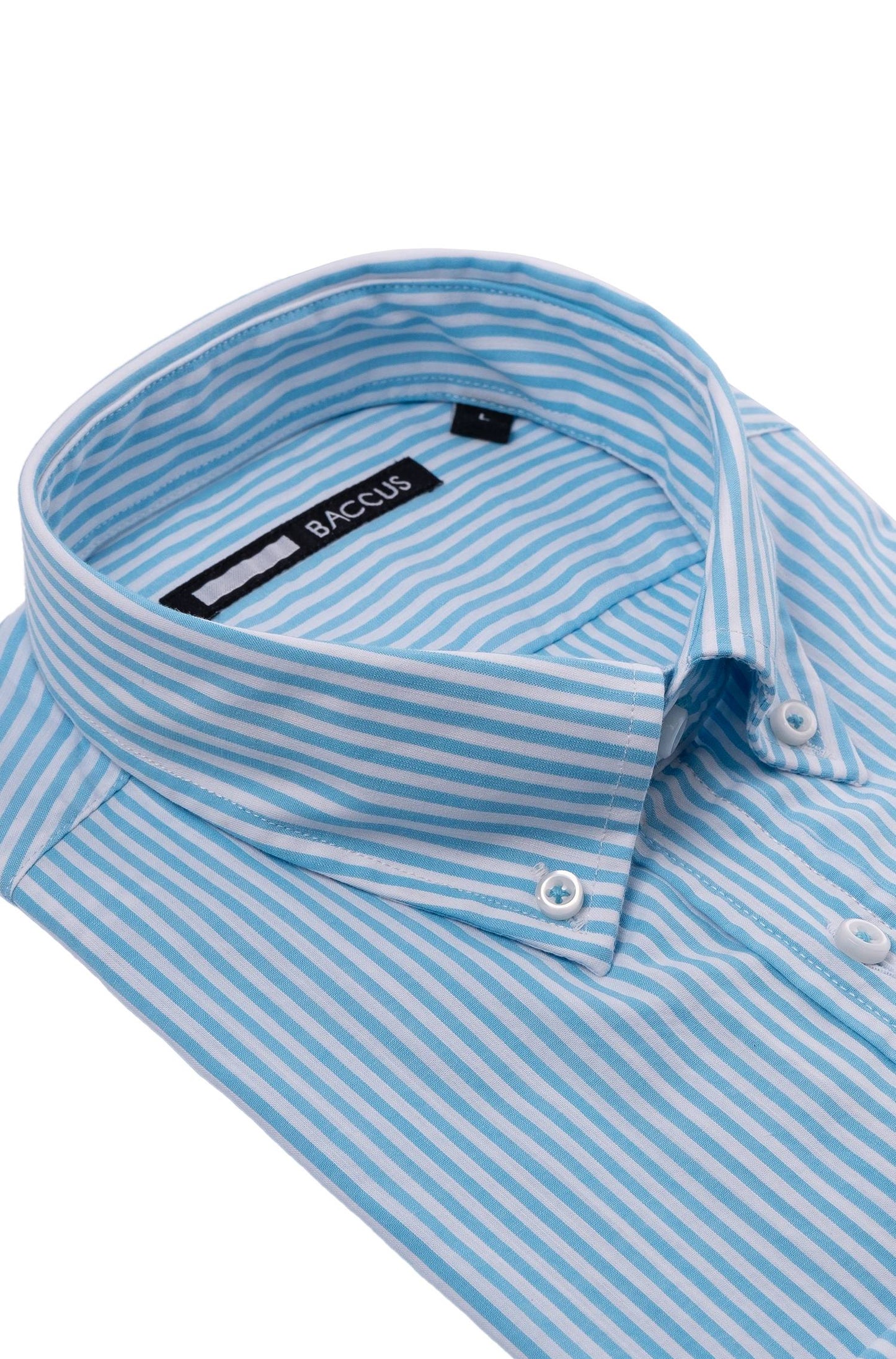 Camisa de homem com risca - Azul