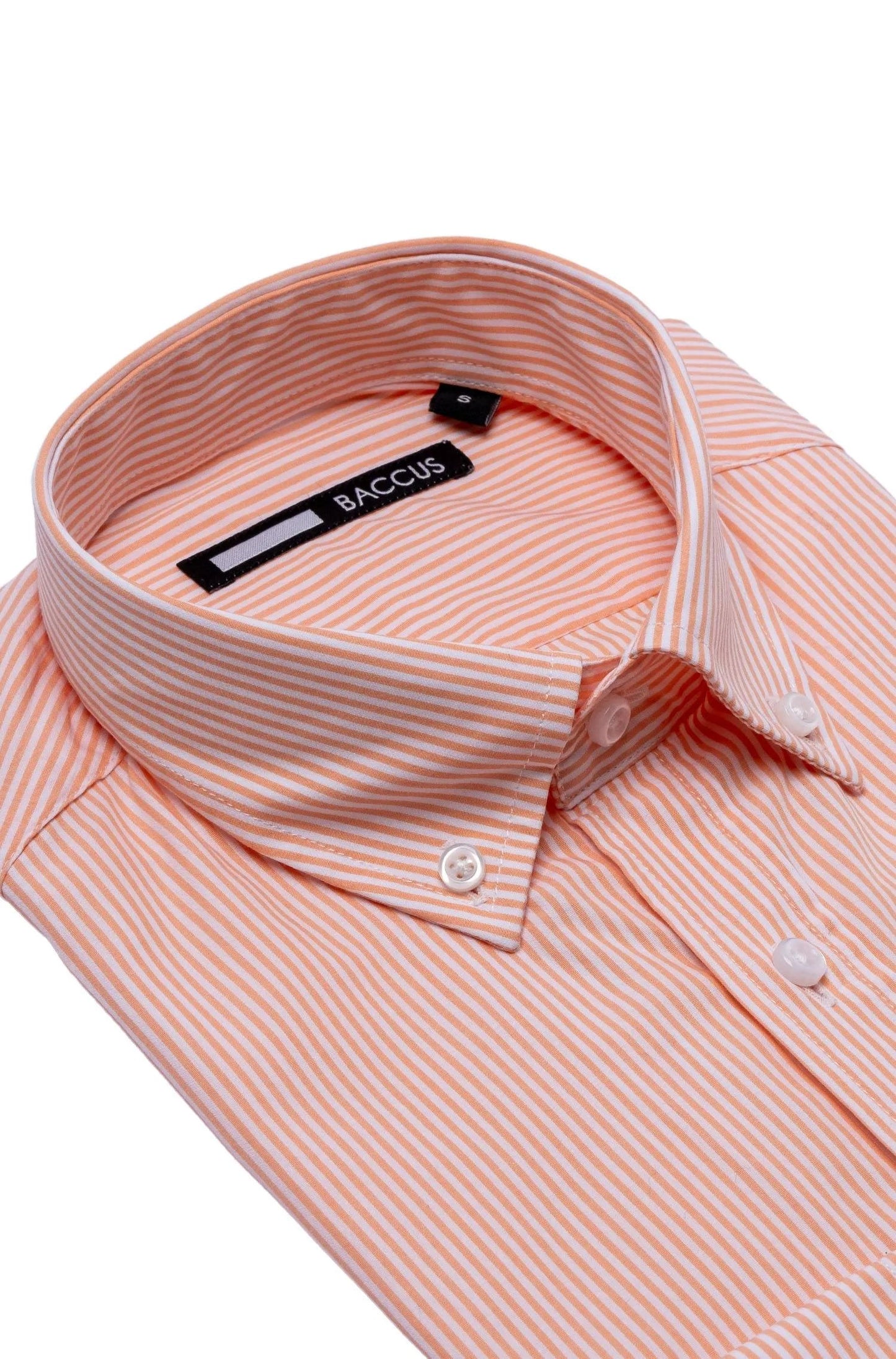 Camisa de homem com risca - Laranja