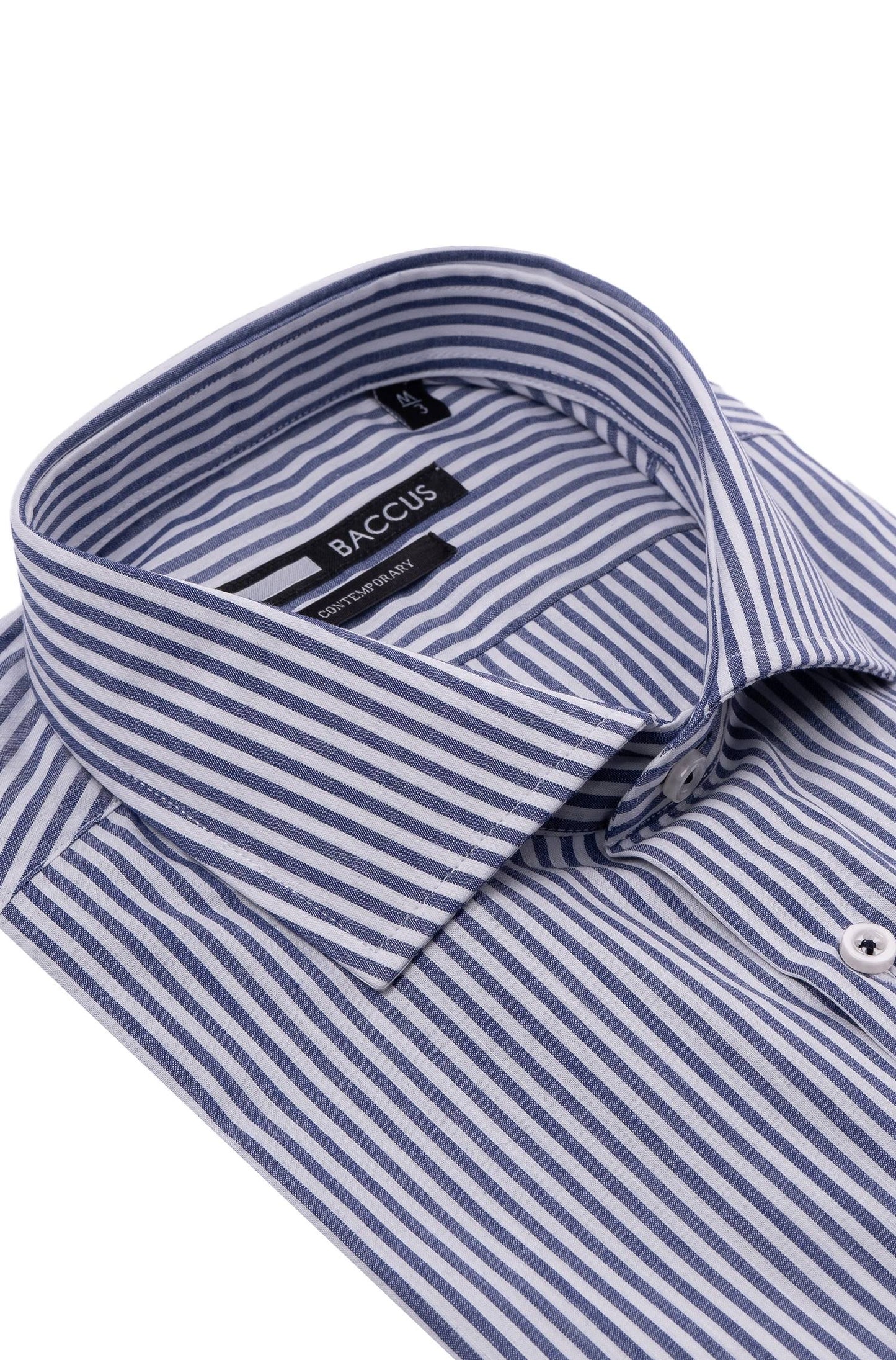 Camisa de homem com risca - Marinho
