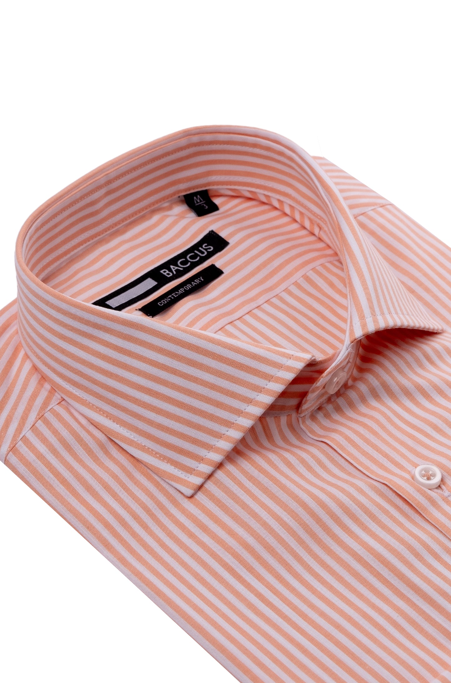 Camisa de homem com risca - Laranja