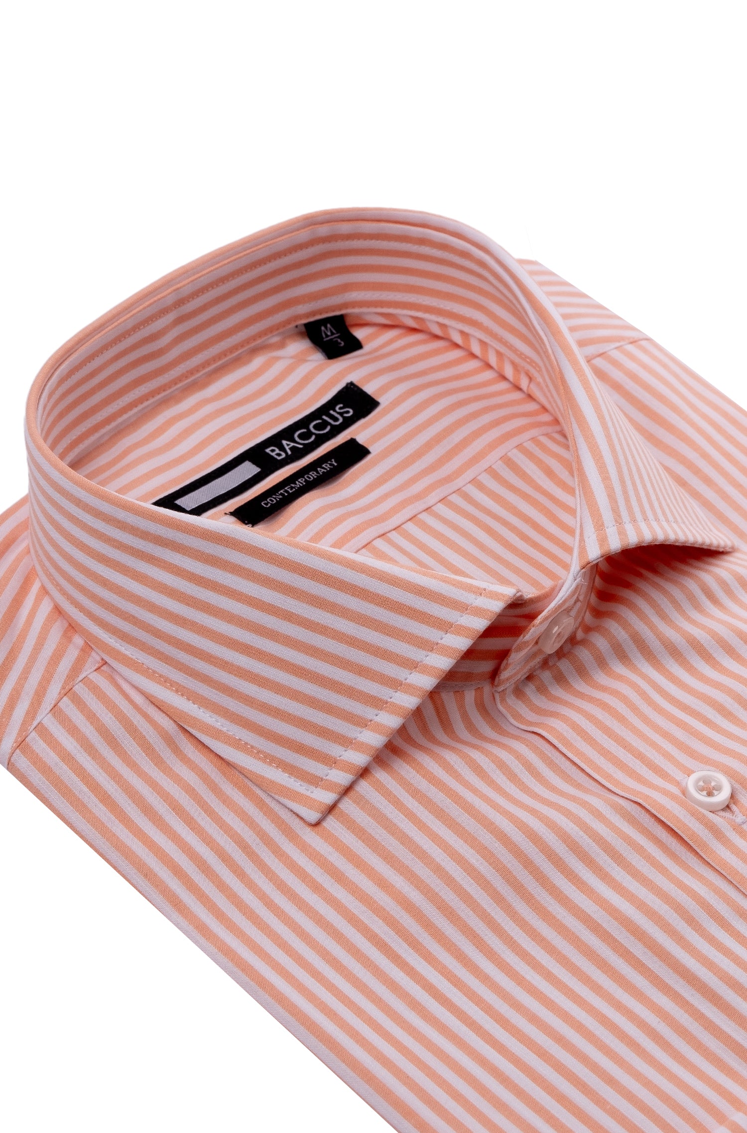 Camisa de homem com risca - Laranja