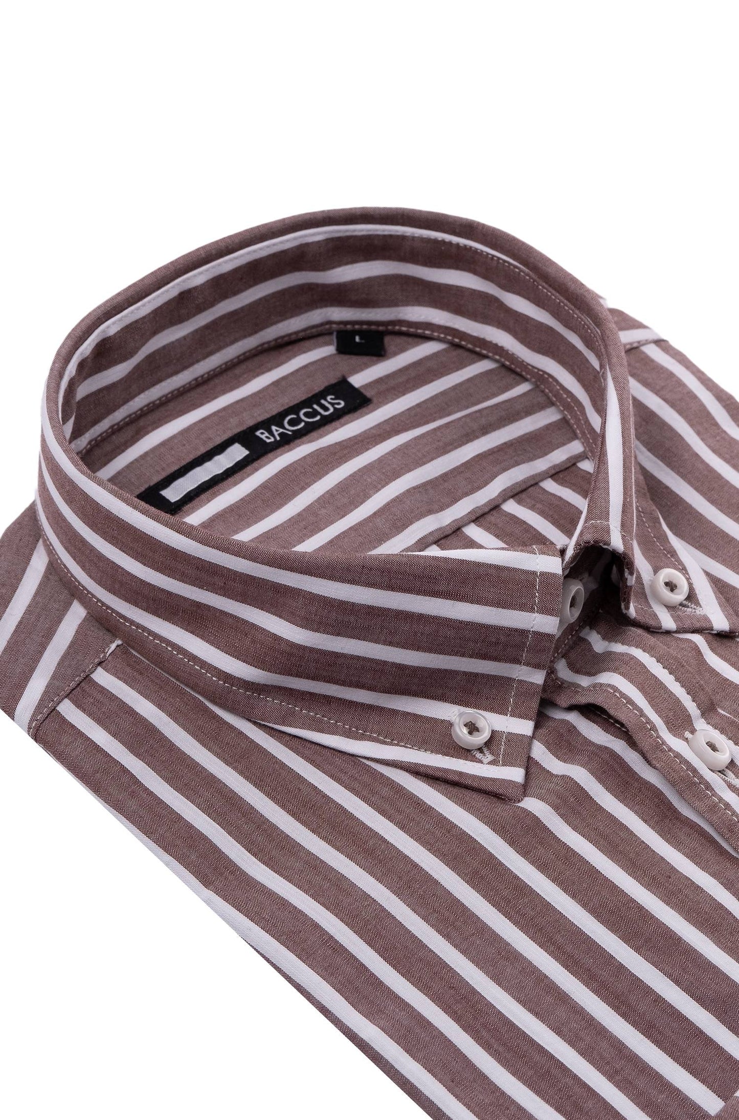 Men's striped shirt - Brown