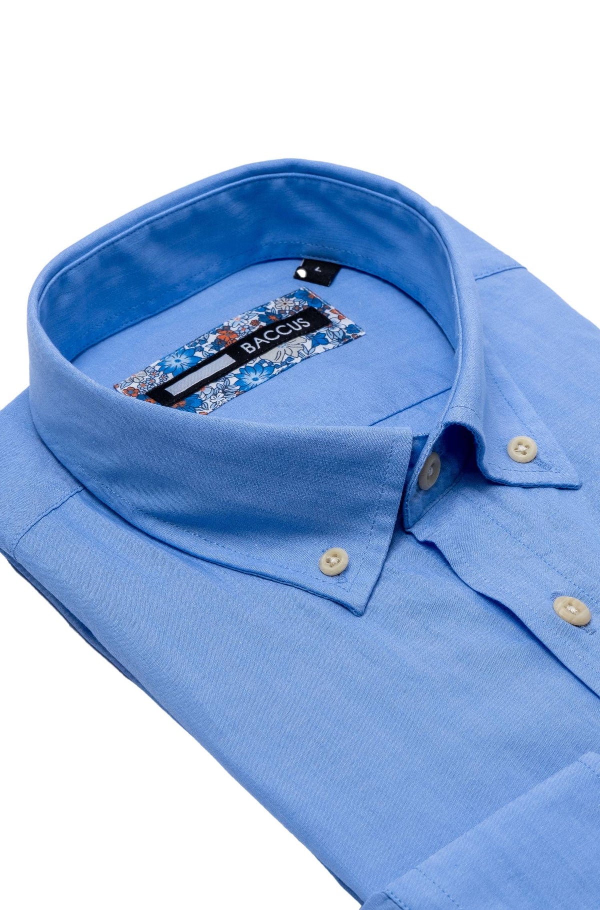 Camisa lisa para homem - Azul