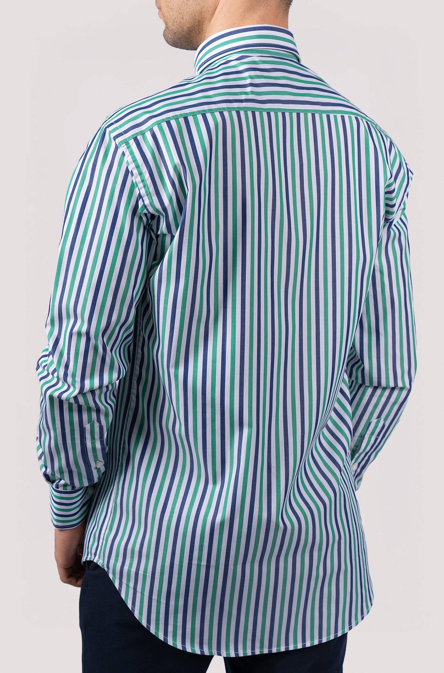 Camisa de homem com risca - Azul