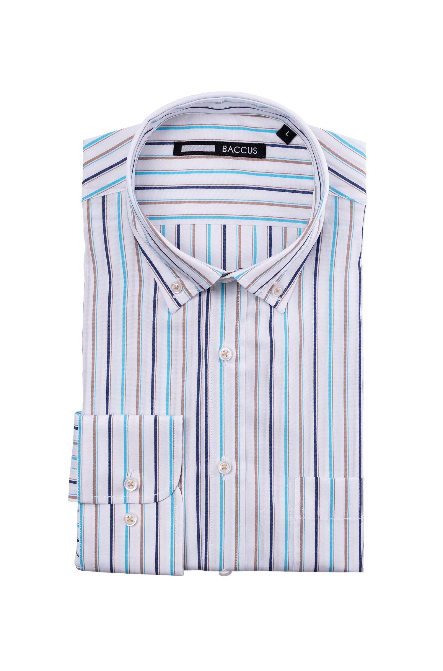 Camisa de homem com risca - Azul