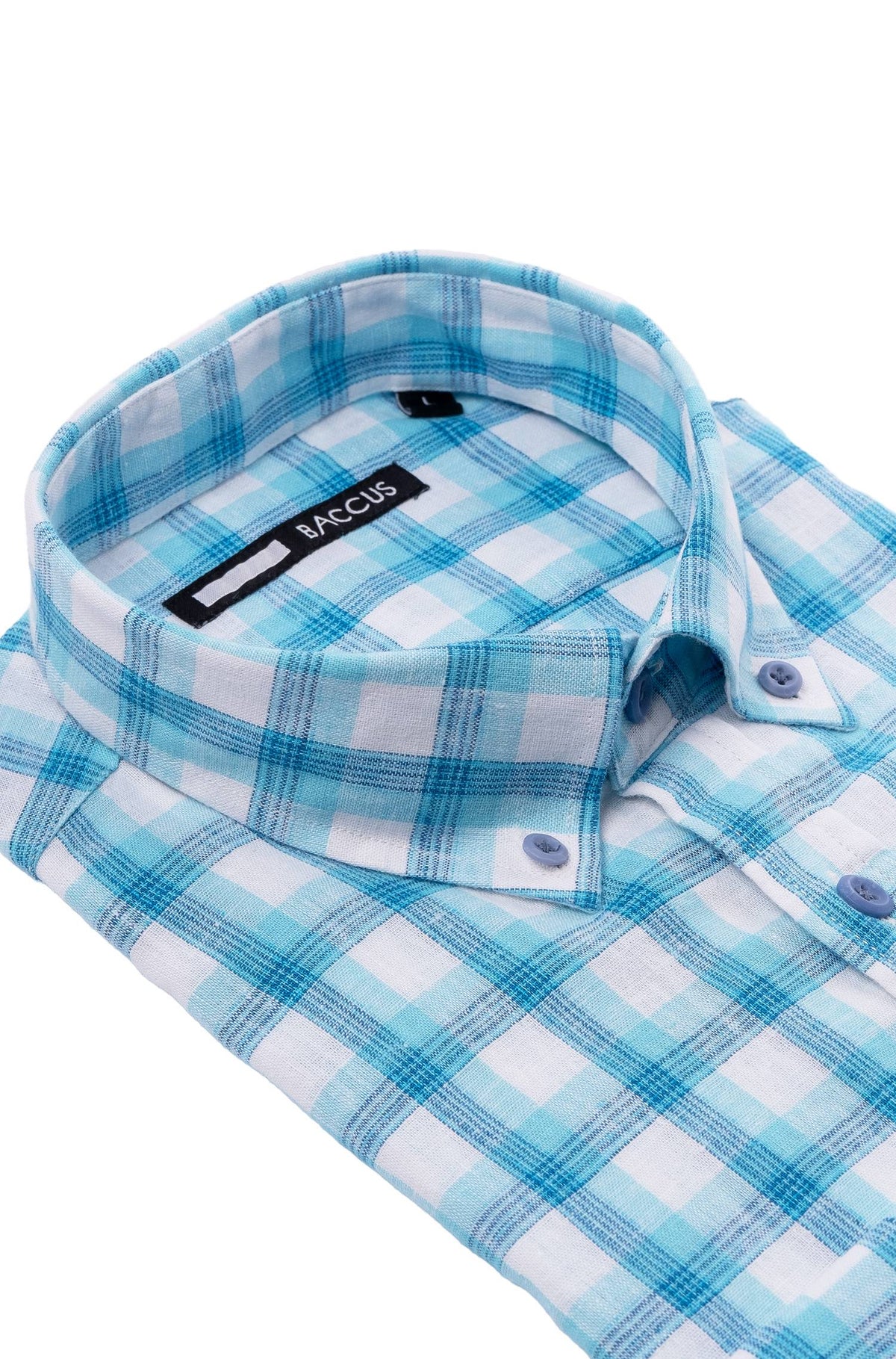 Men's Plaid Shirt - Blue